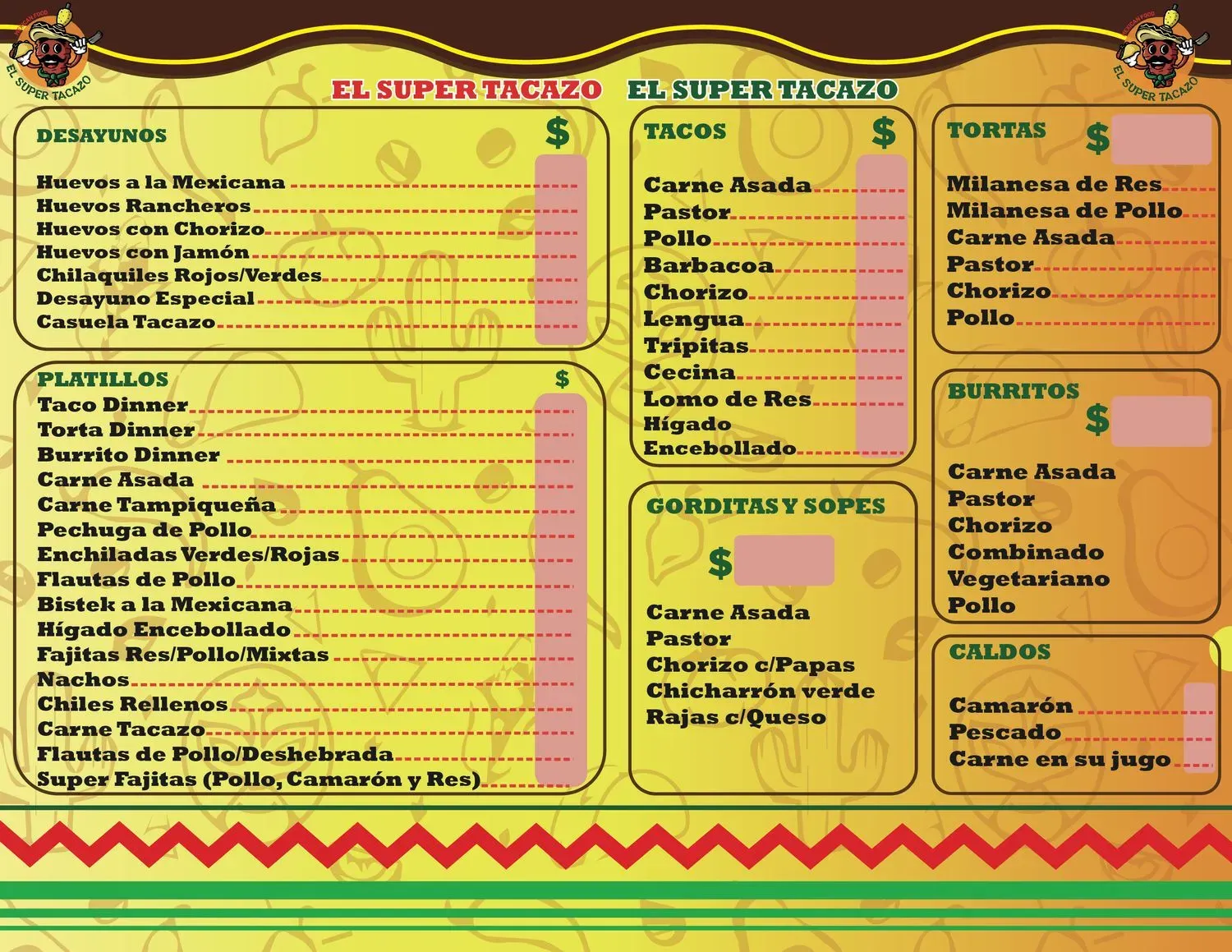 Menu 1