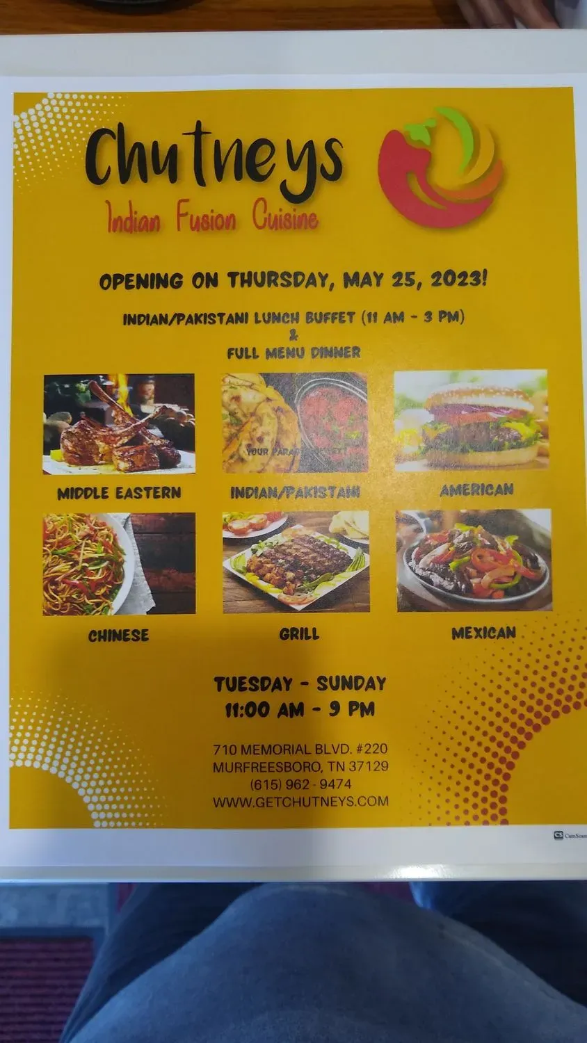 Chutneys Pakistani and Indian Fusion Cuisine Menu - Updated November 2025