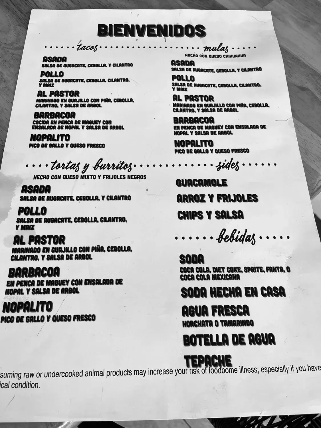 Menu 1