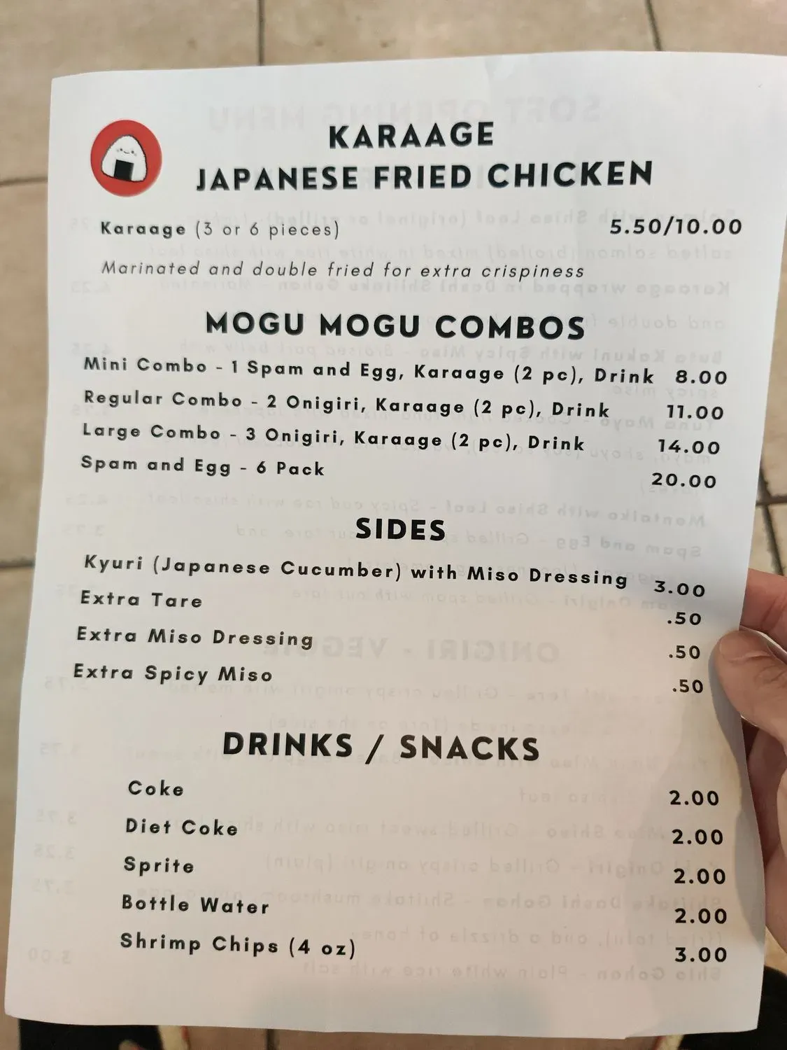 Menu 1