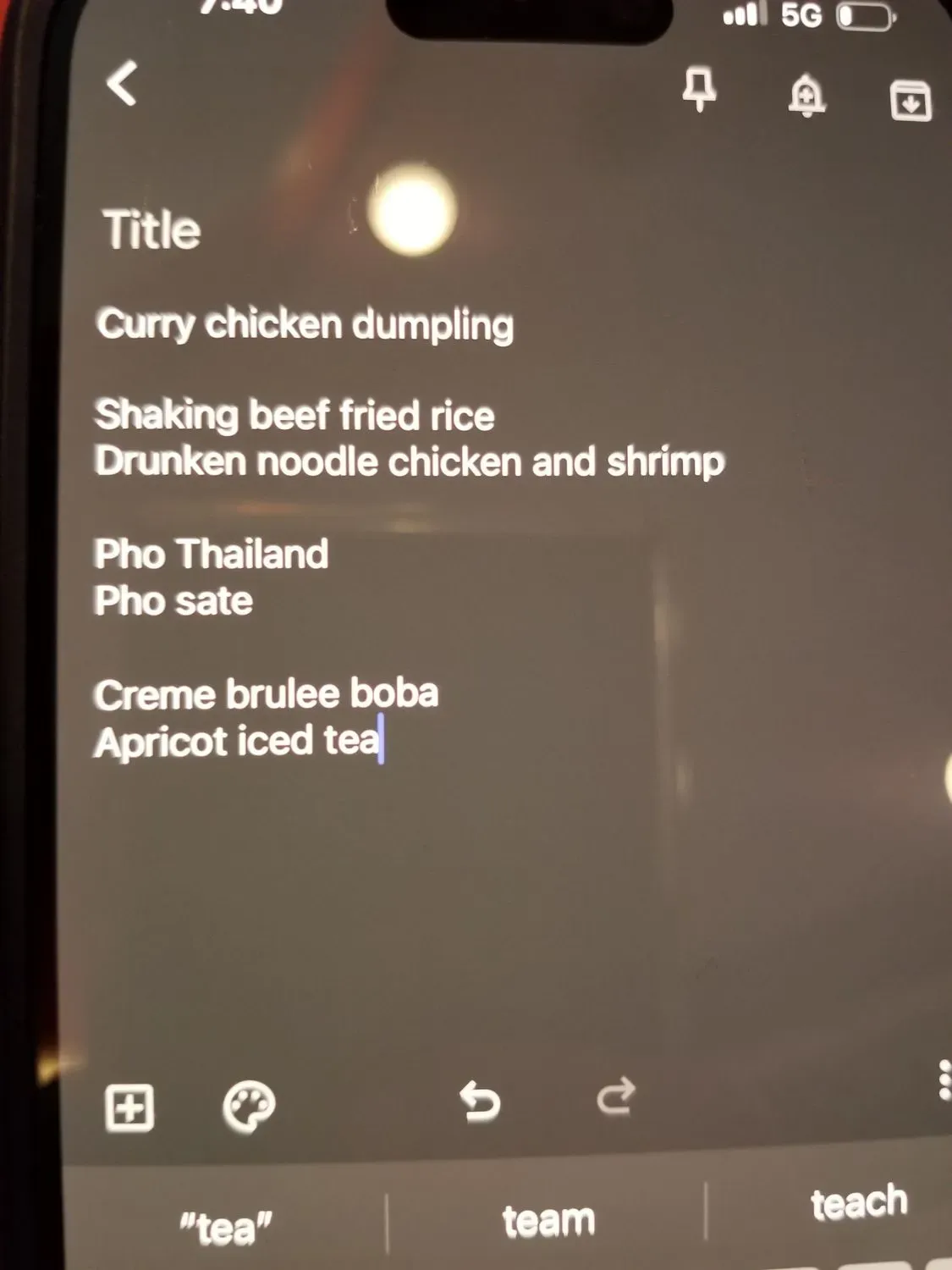 Menu 5