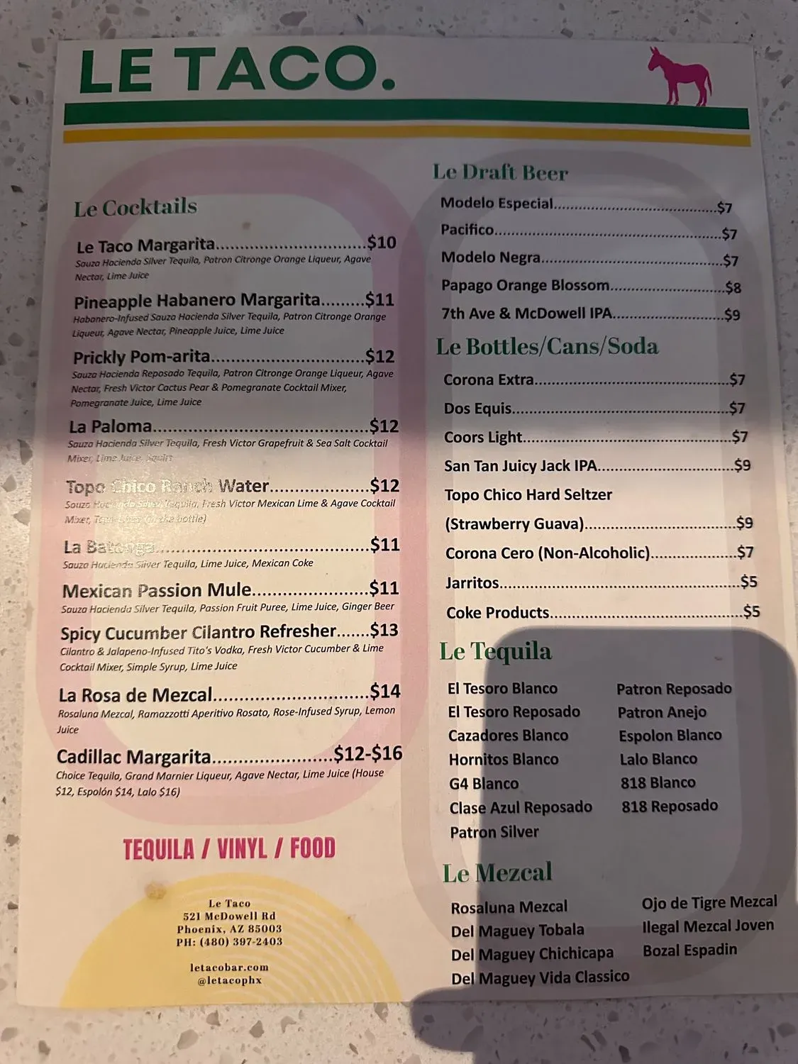 Menu 1