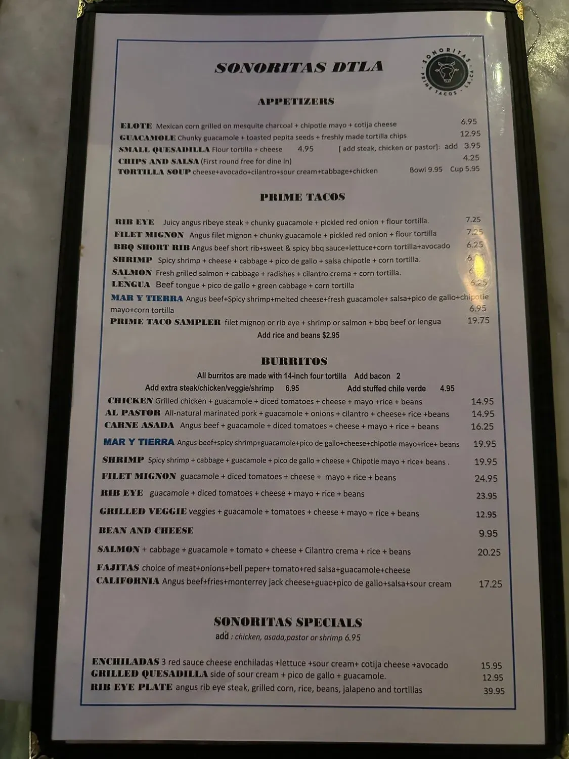 Menu 1