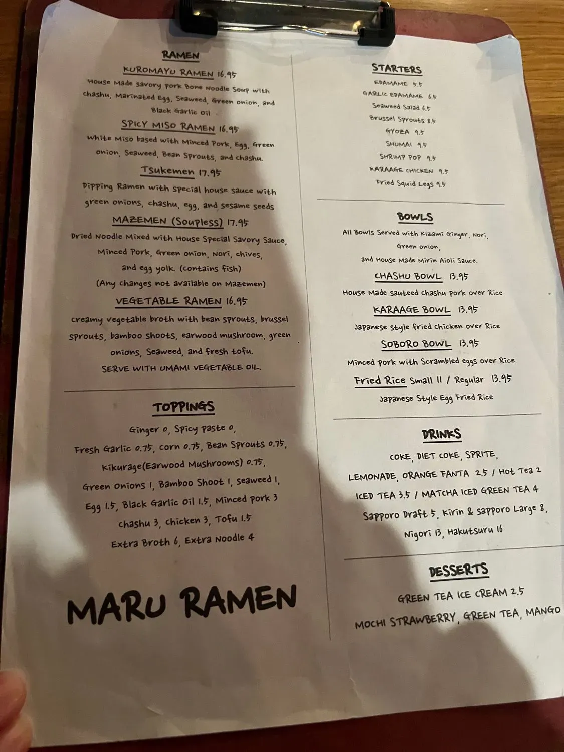 Menu 4