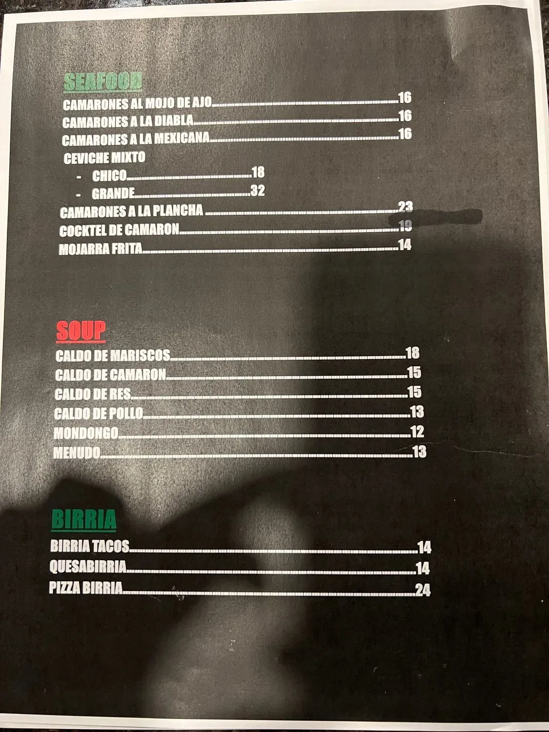 Menu 5