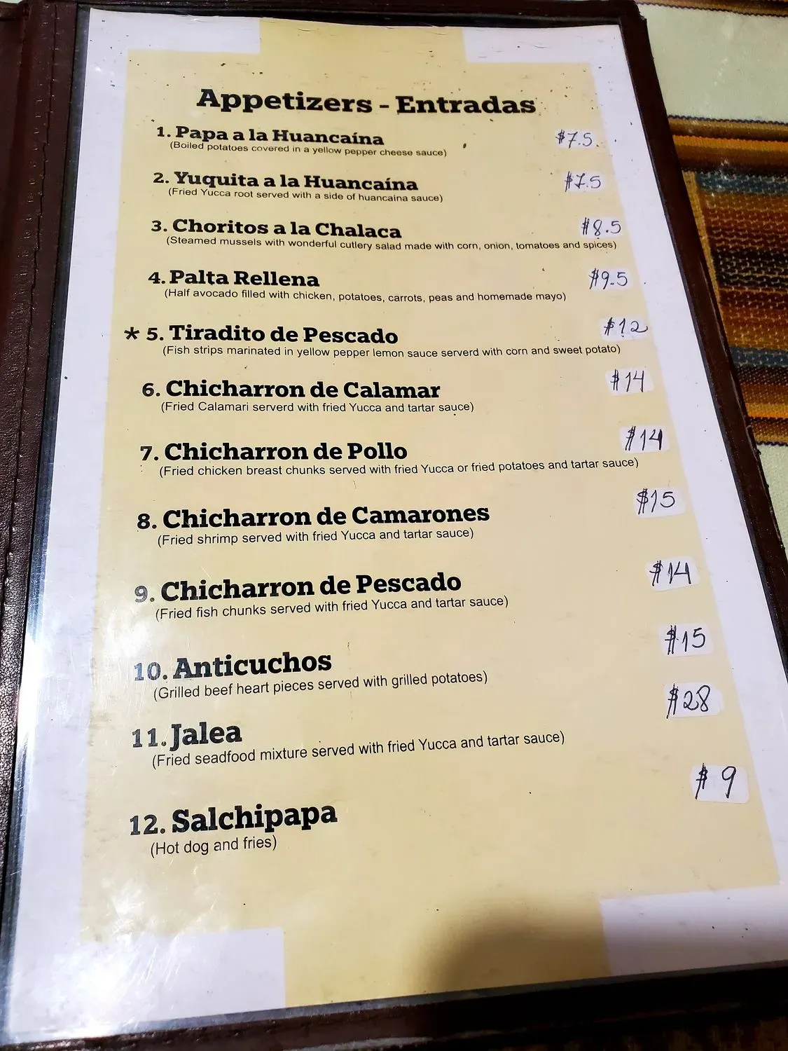 Menu 1