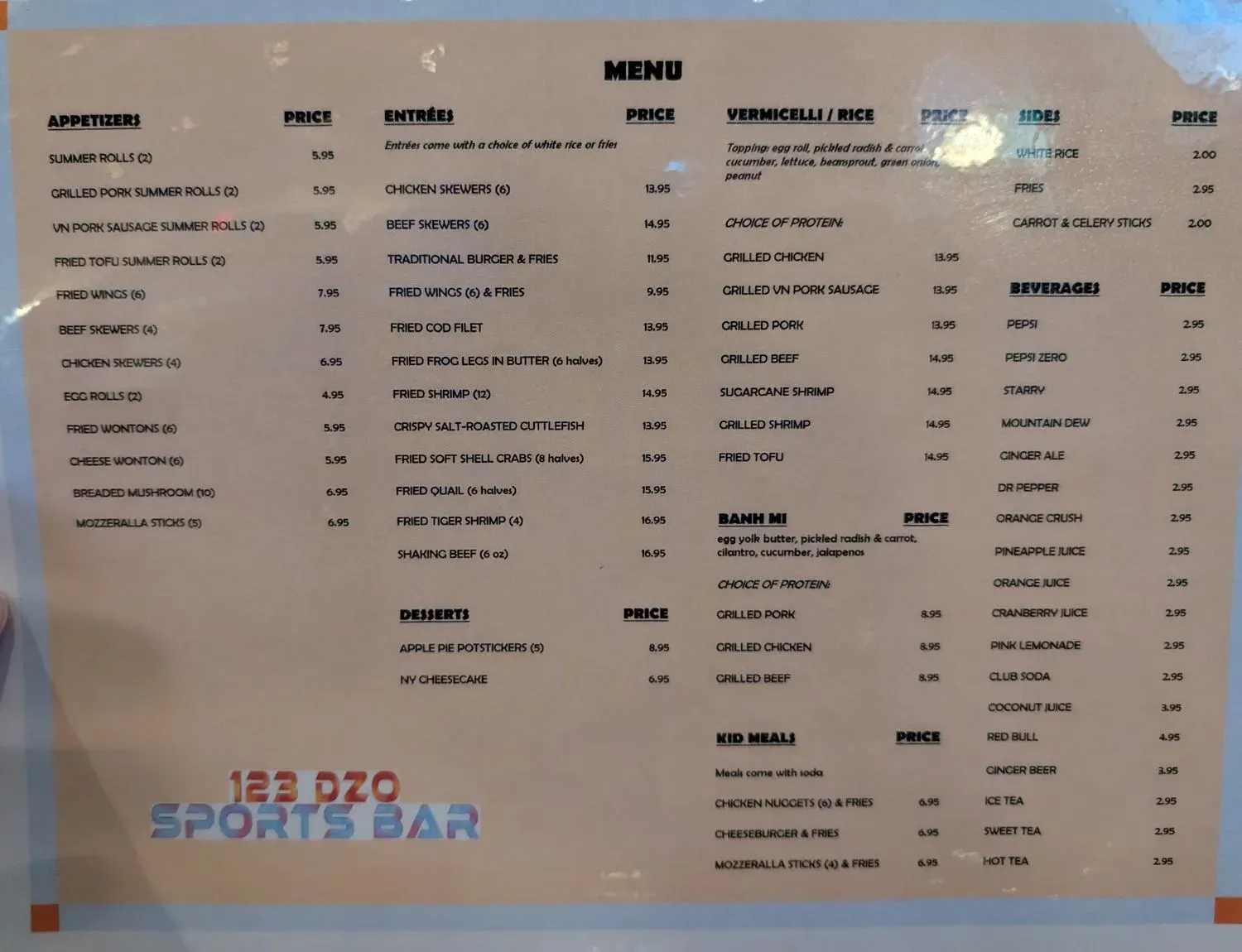 Menu 2