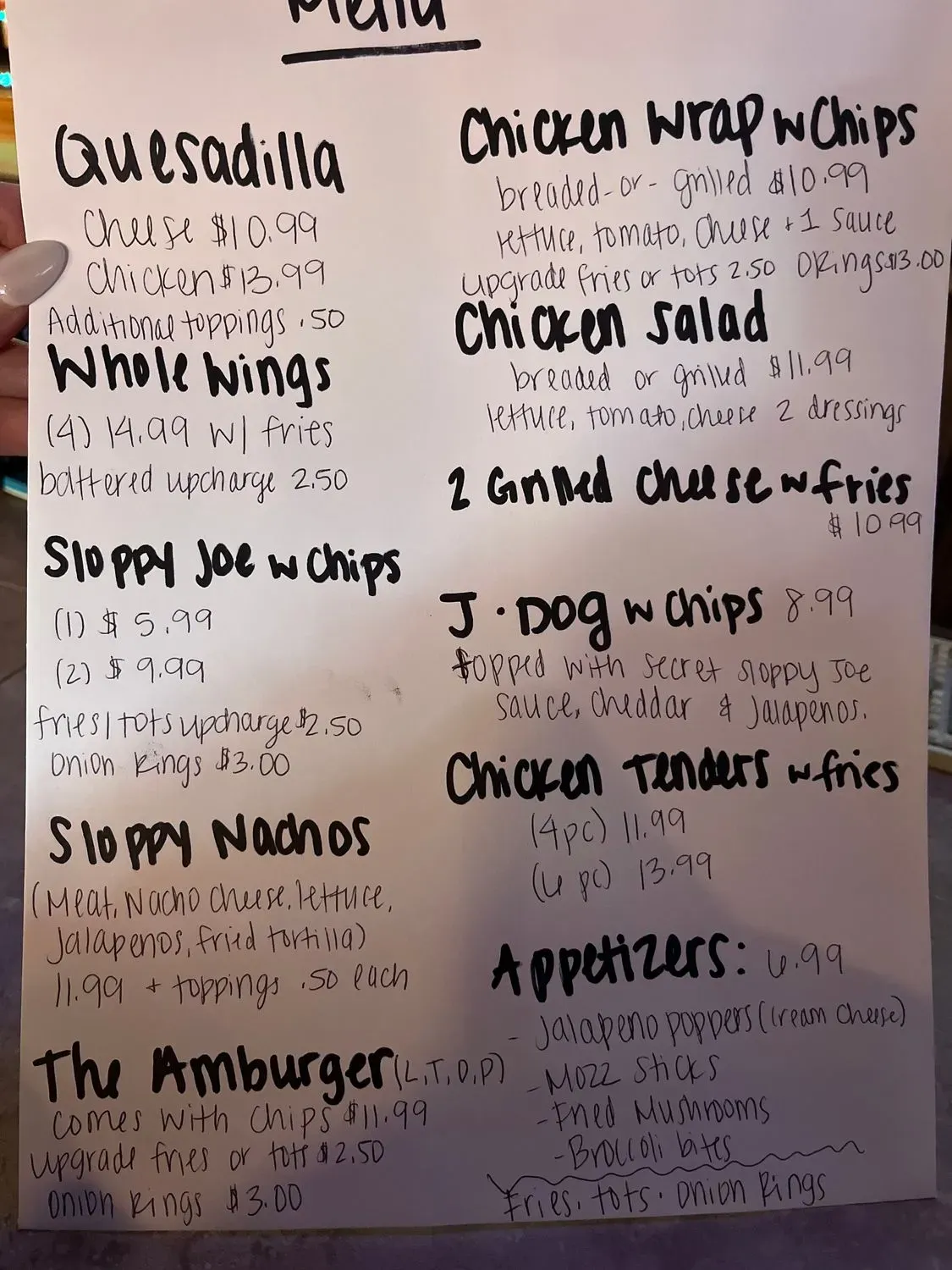 Menu 1