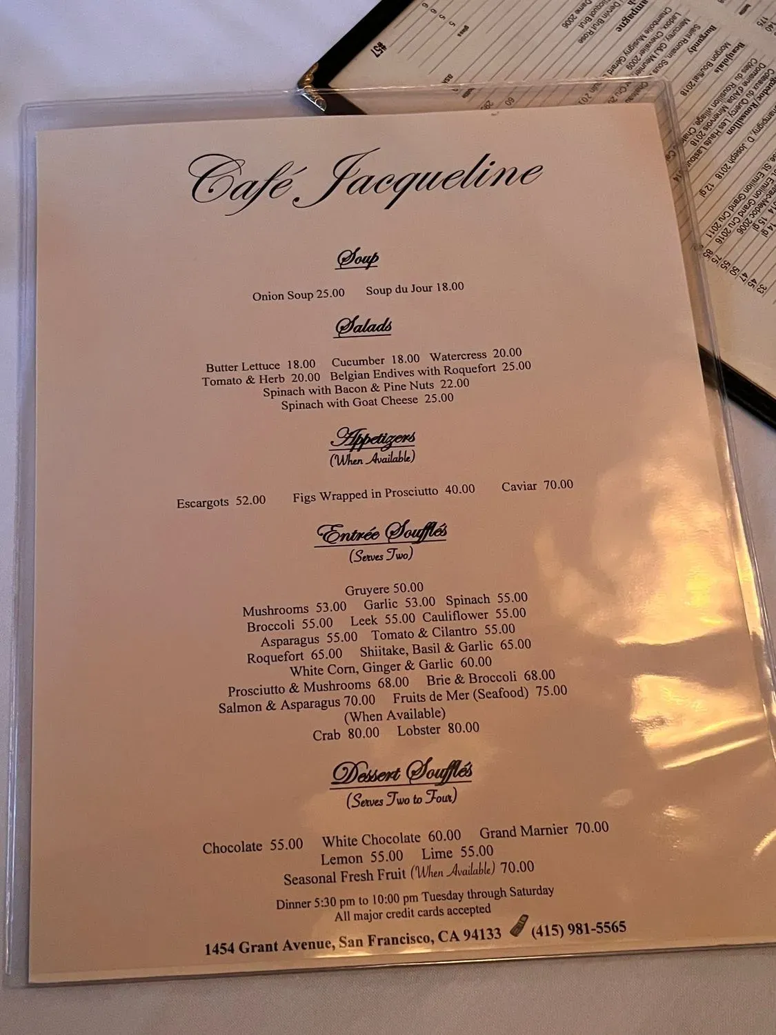 Menu 5