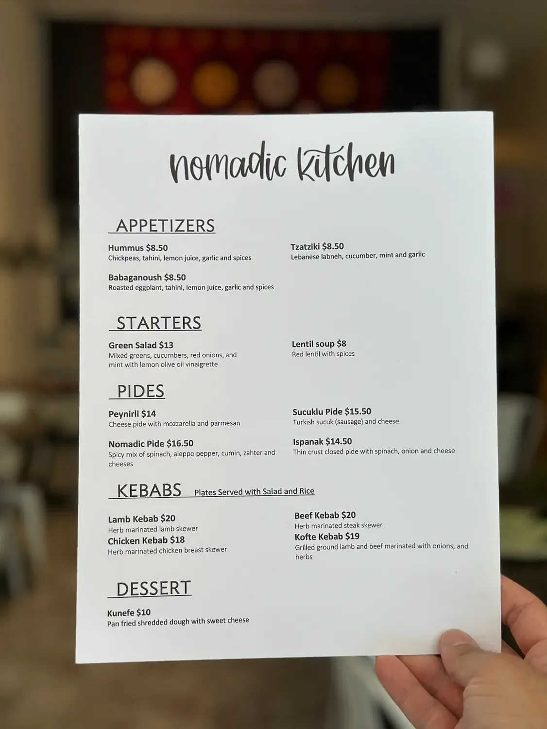 Menu 1