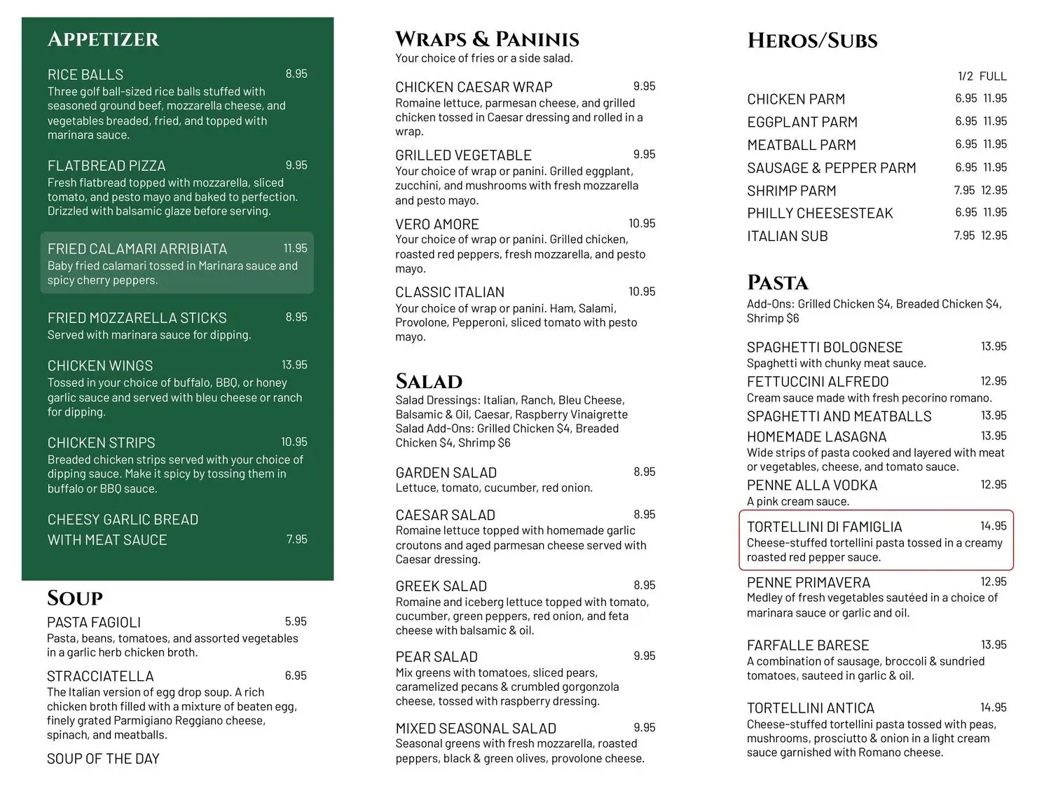 Menu 2