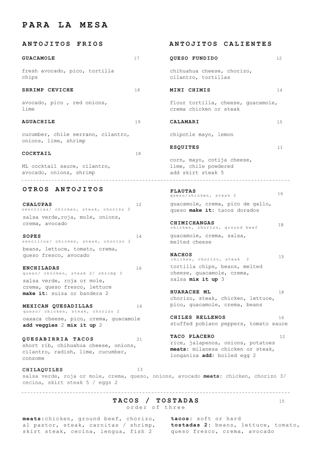 Menu 2