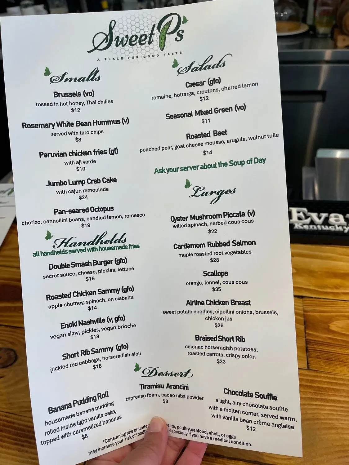 Sweet P's RVA Menu - Updated November 2025