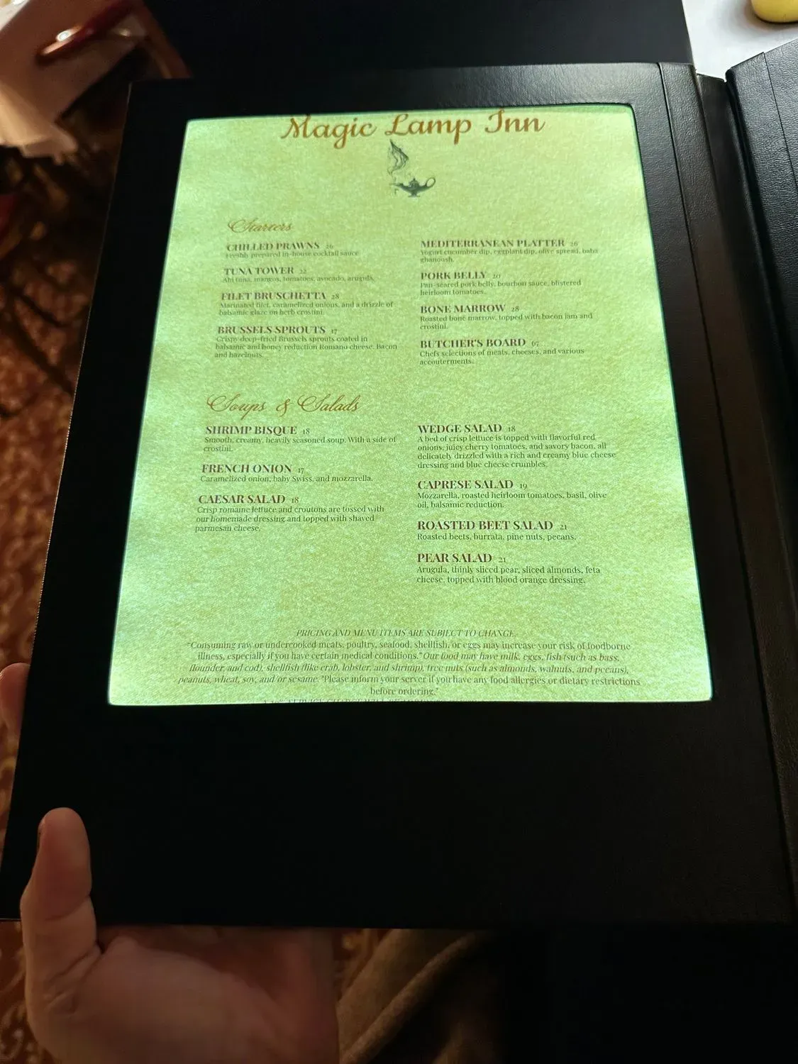 Menu 1