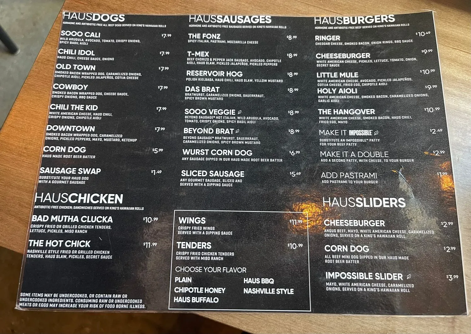 Menu 1