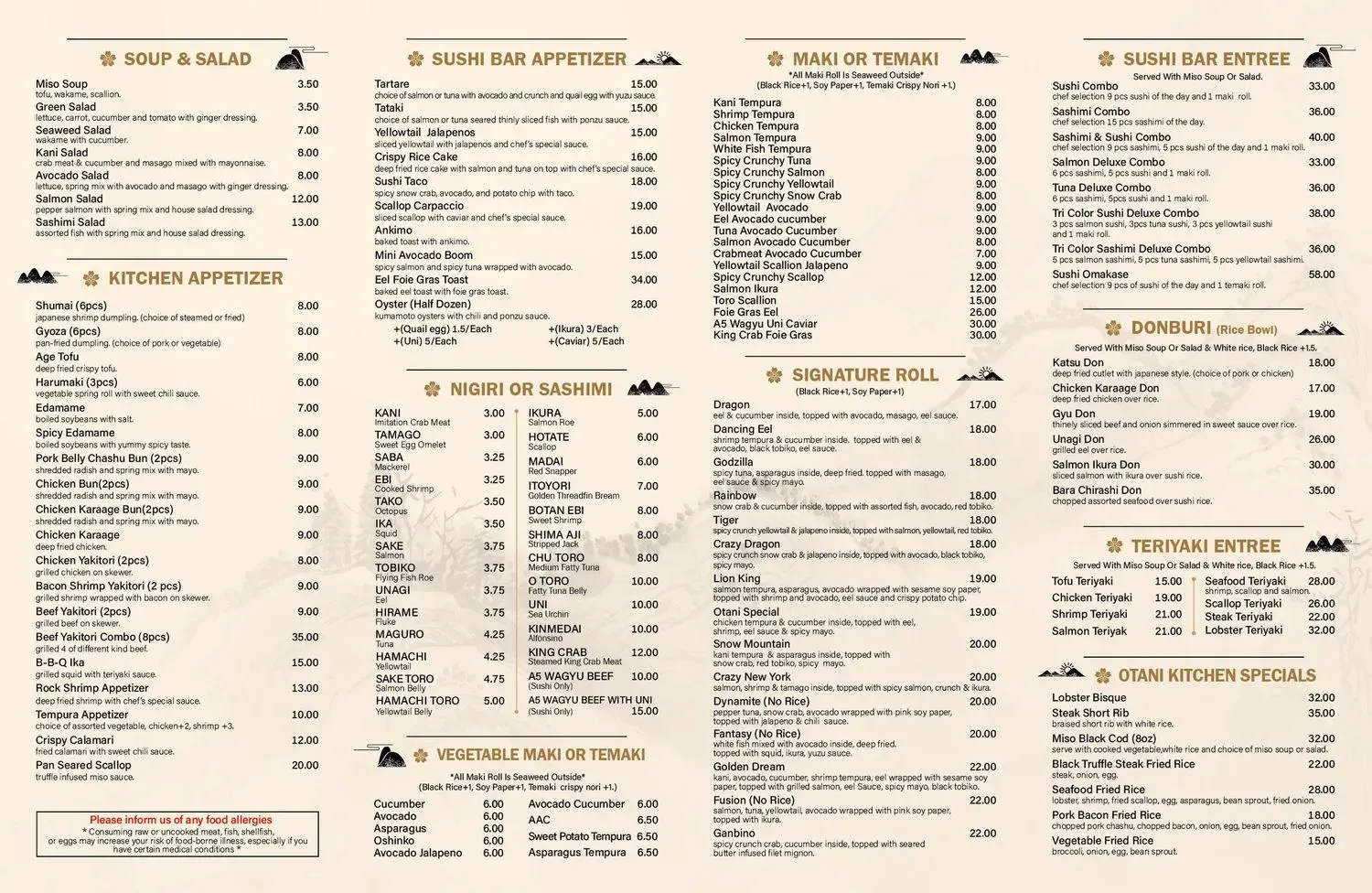 Menu 1