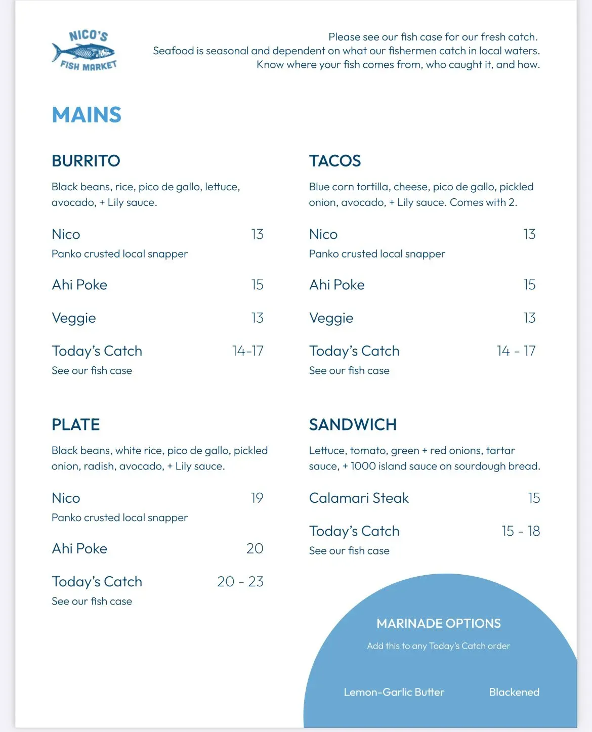 Menu 1