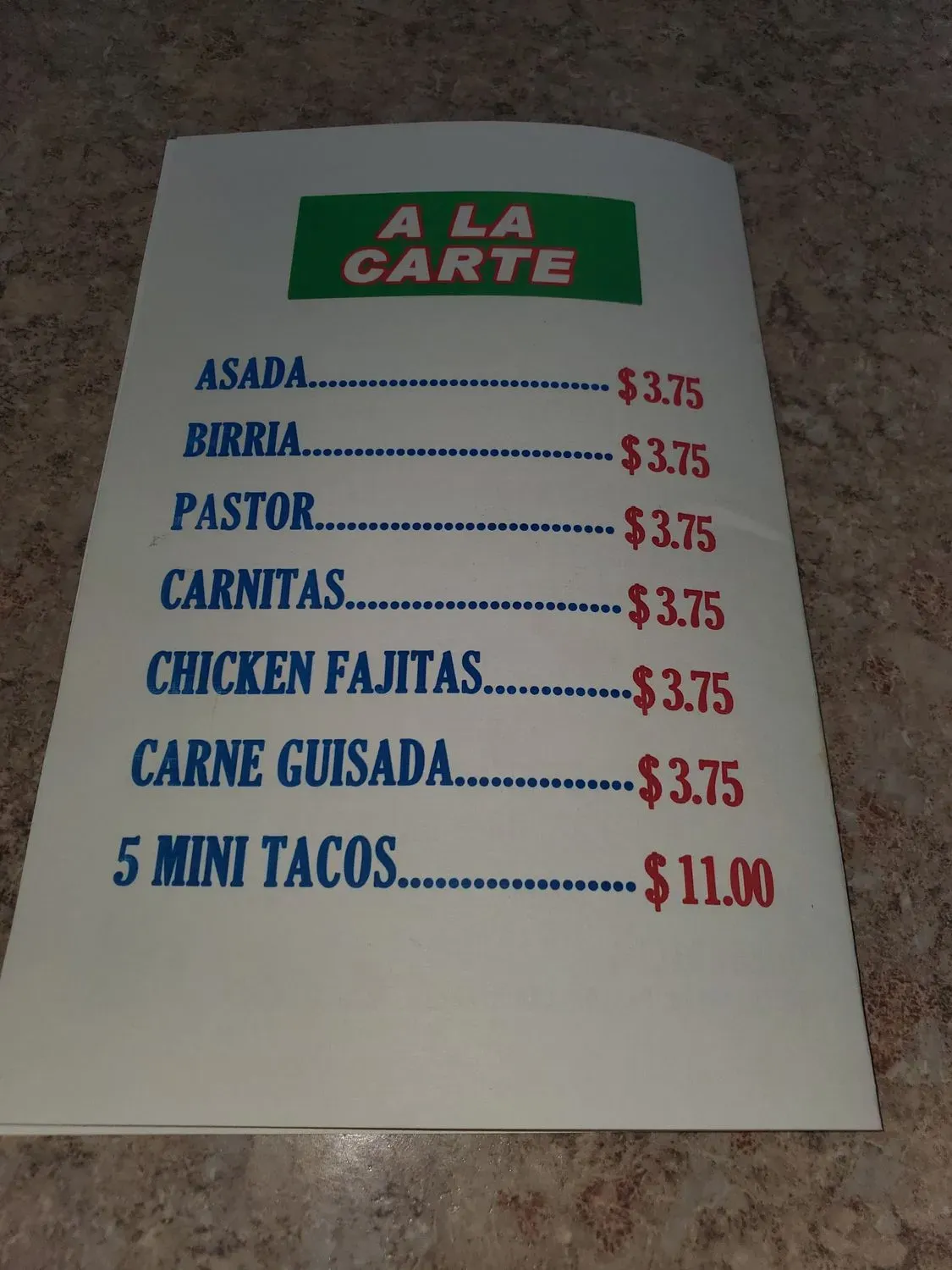 Menu 1