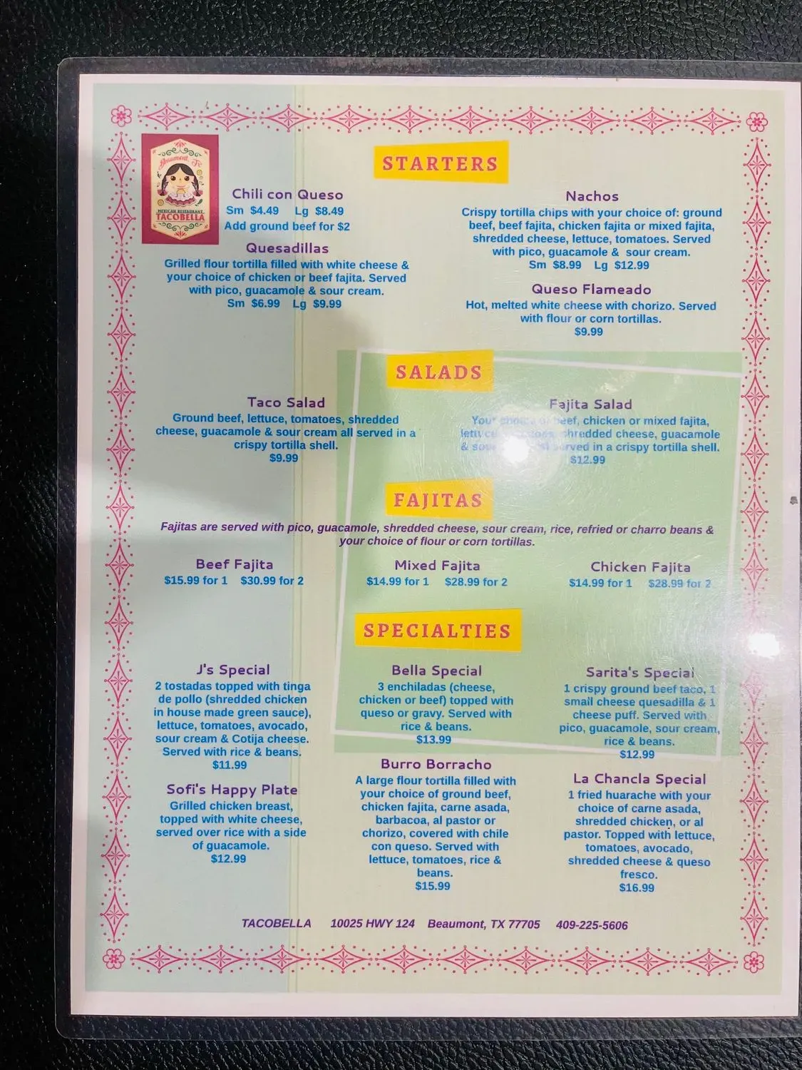 Menu 1