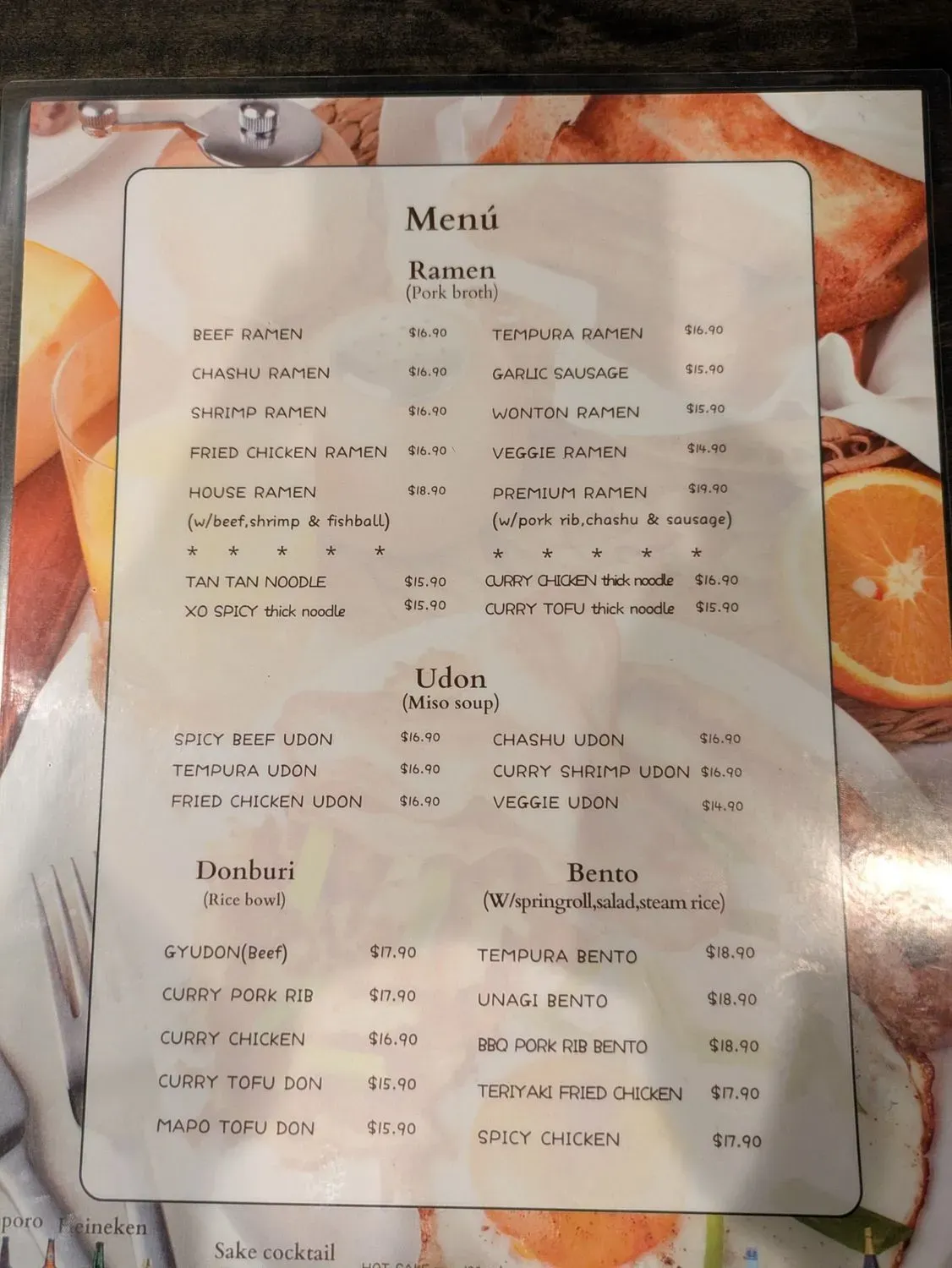 Menu 5