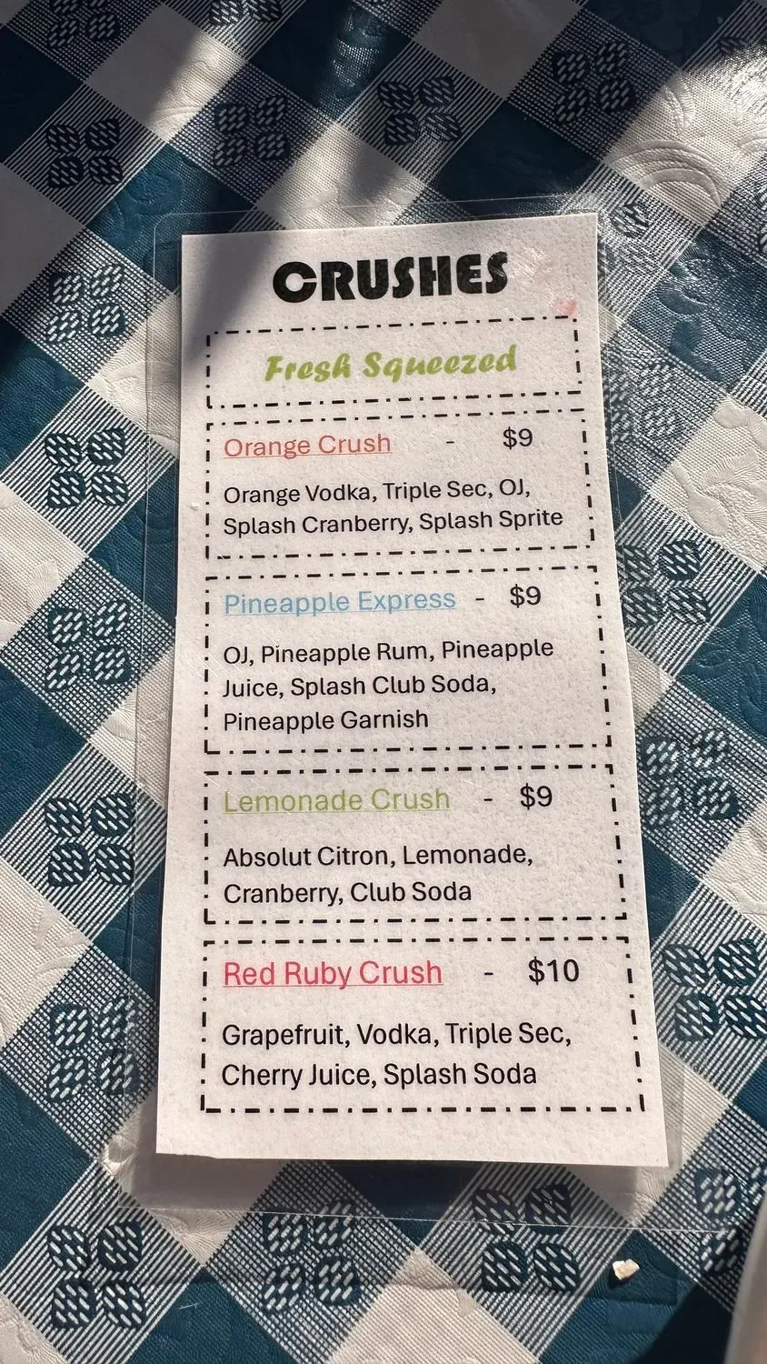 Menu 6