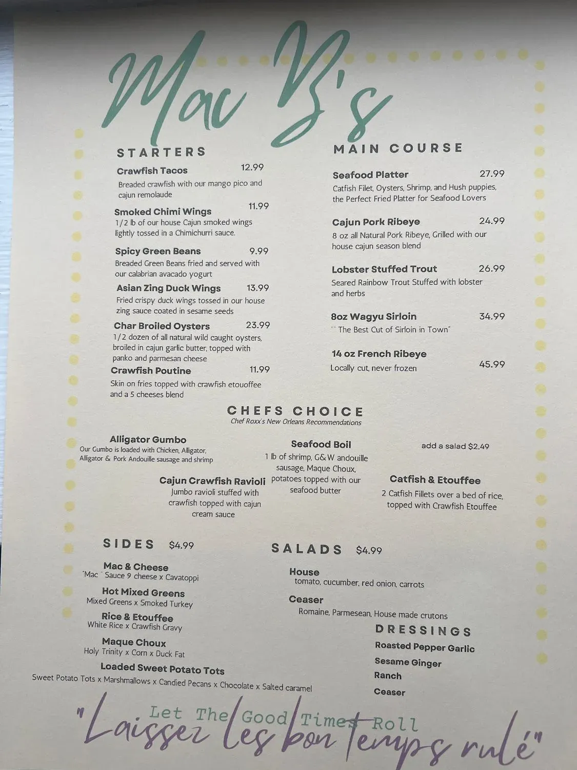 Menu 1