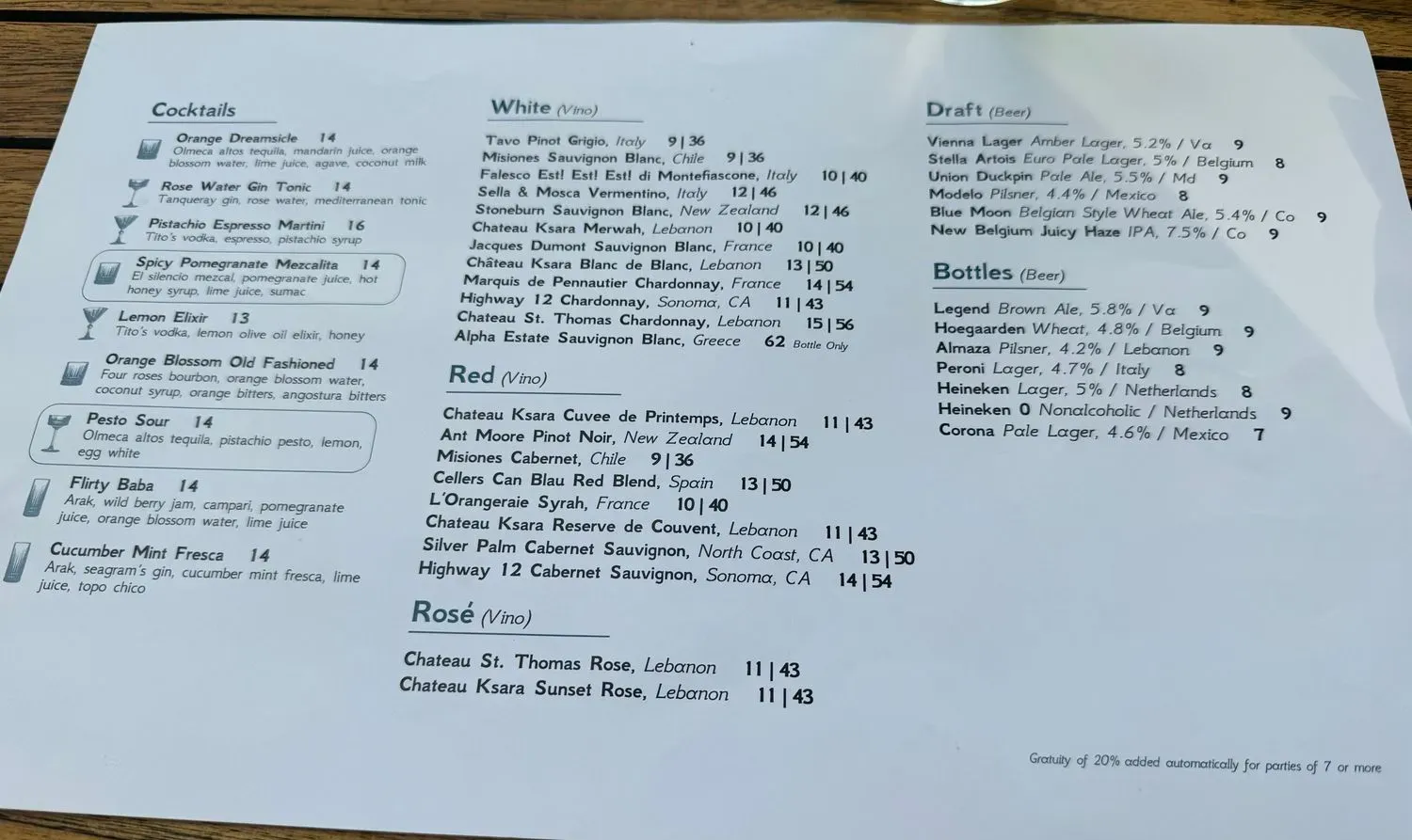 Menu 1