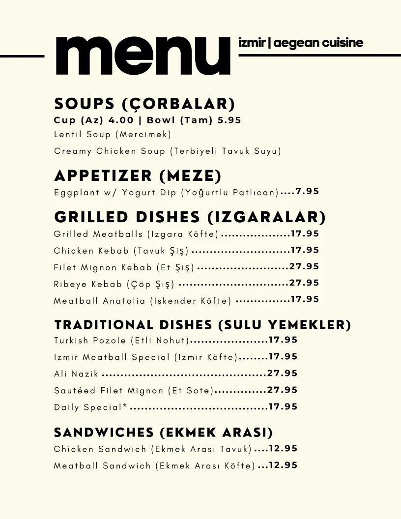 Menu 1