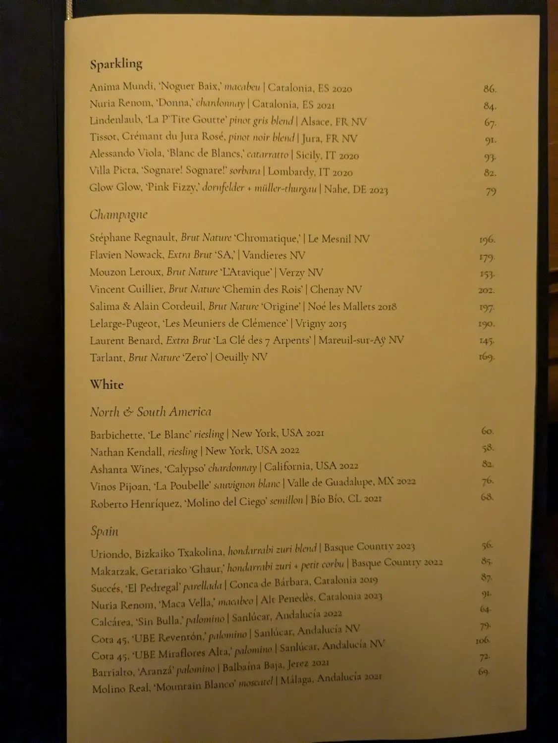 Menu 1