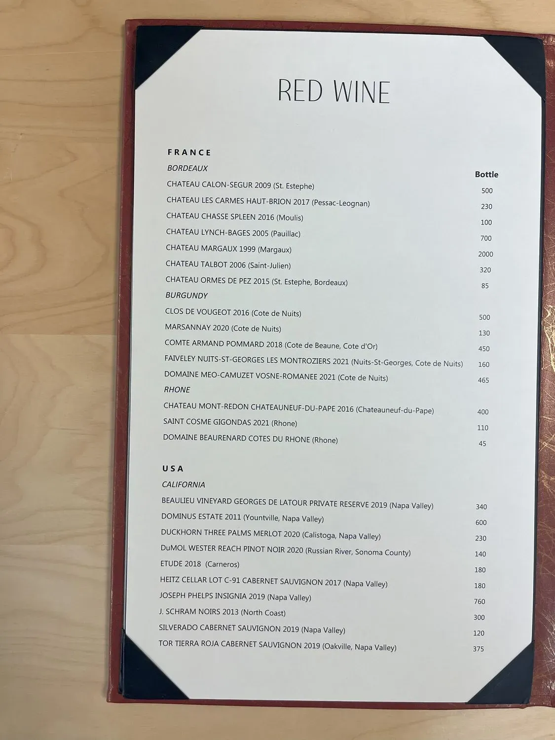 Menu 5