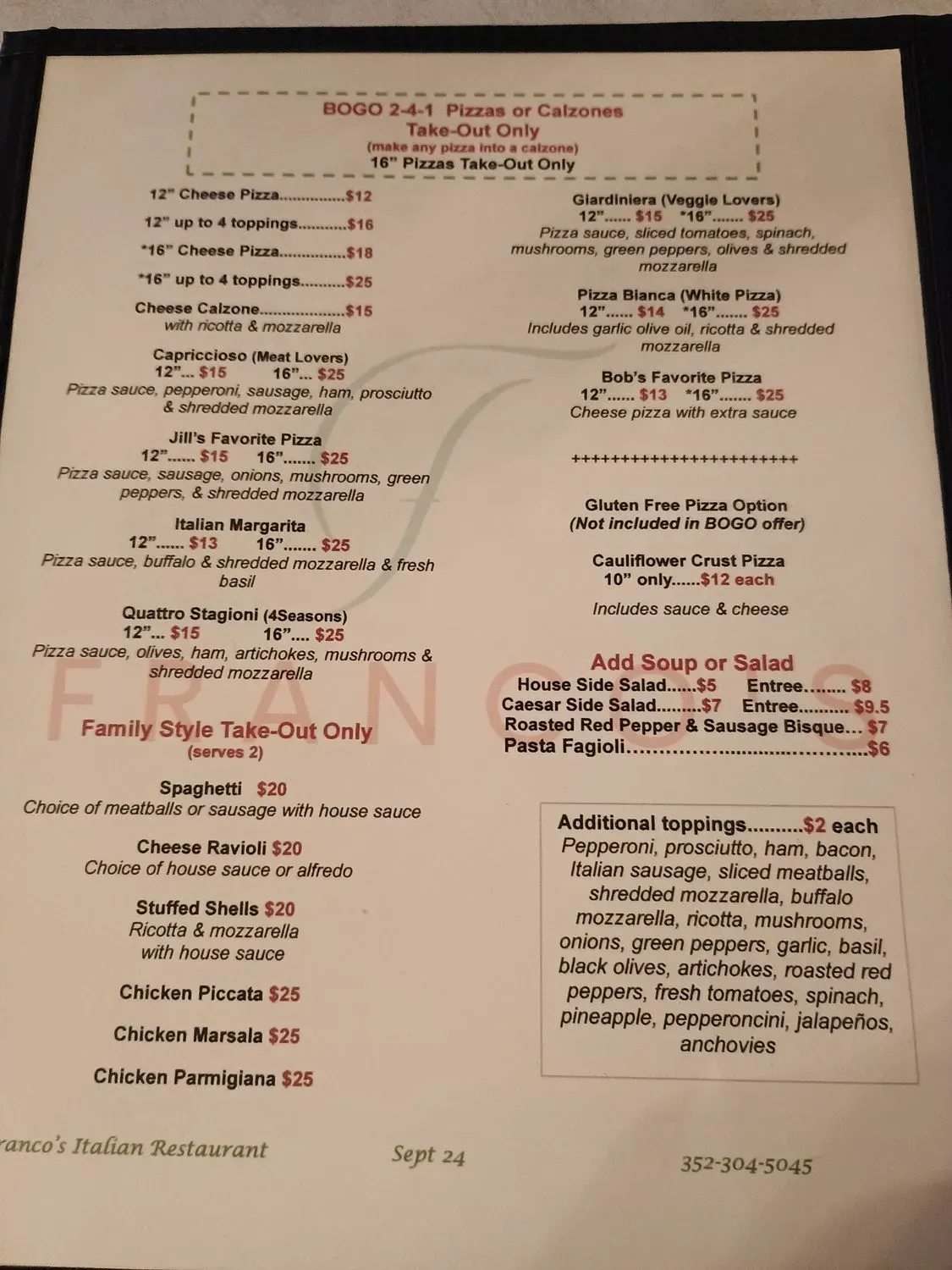 Menu 1