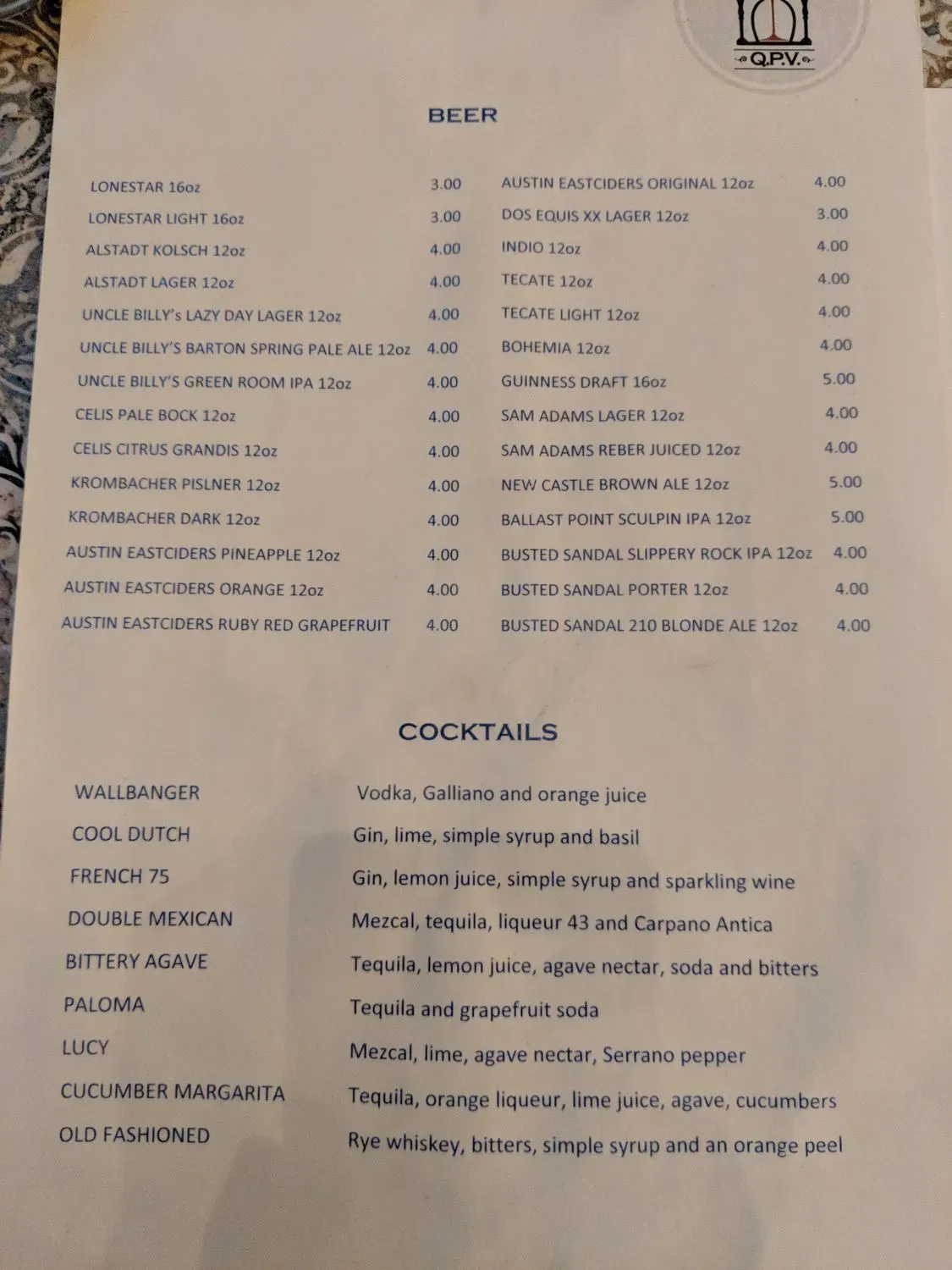 Menu 5