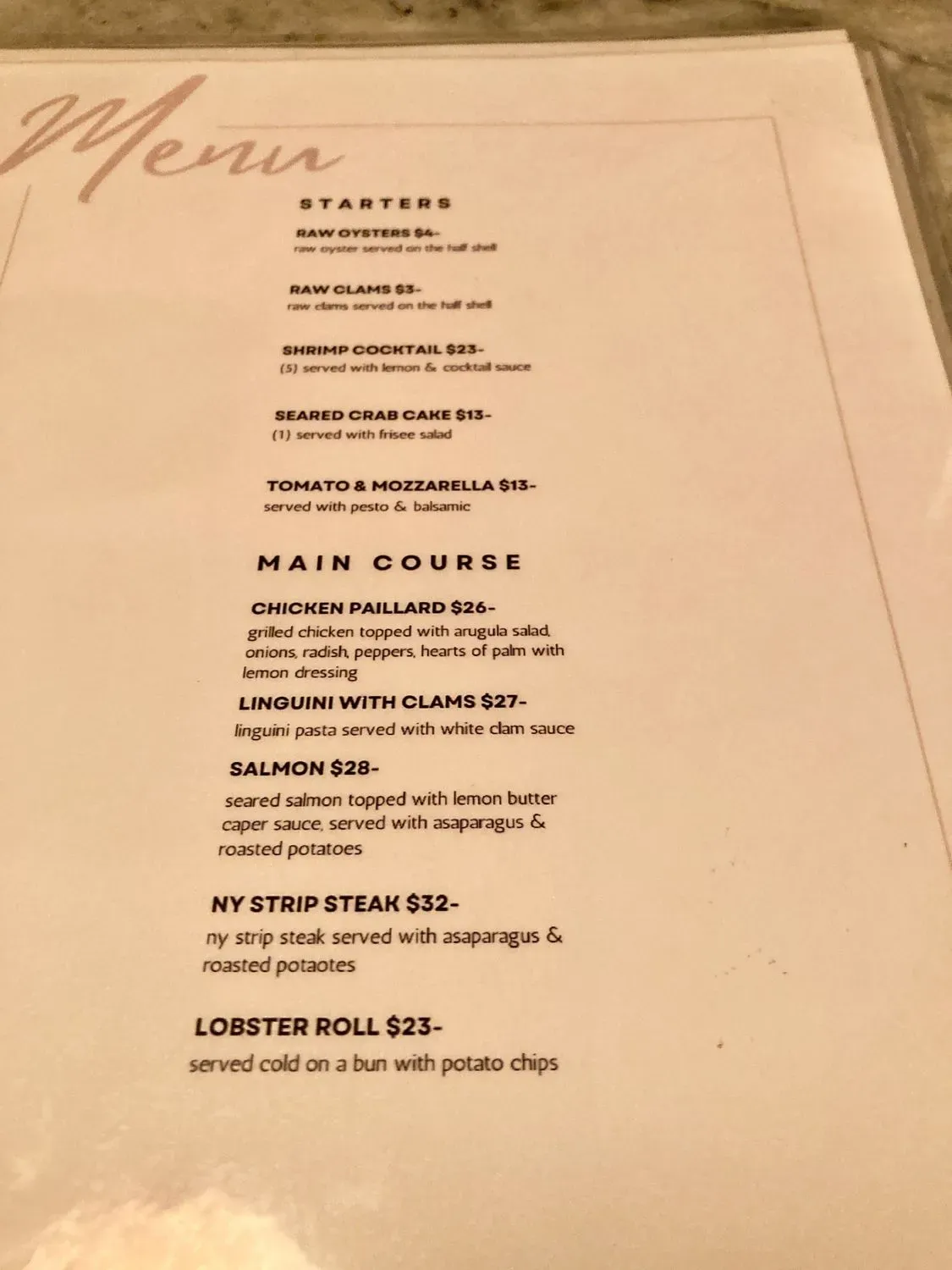 Menu 1