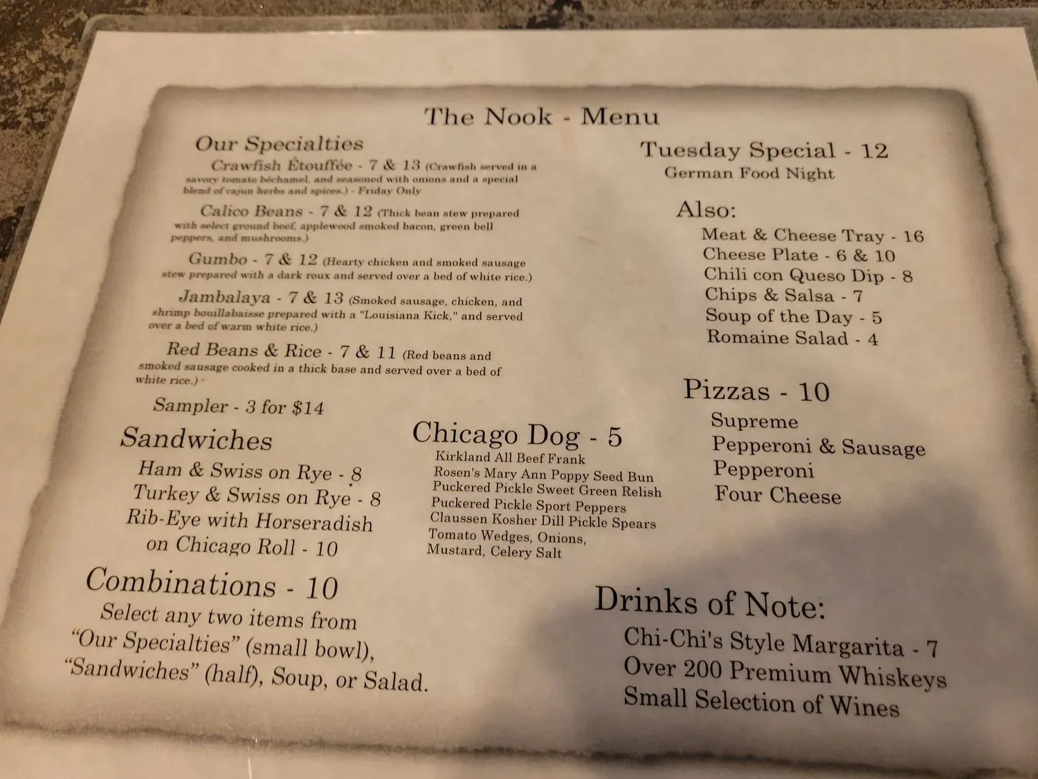 Menu 1