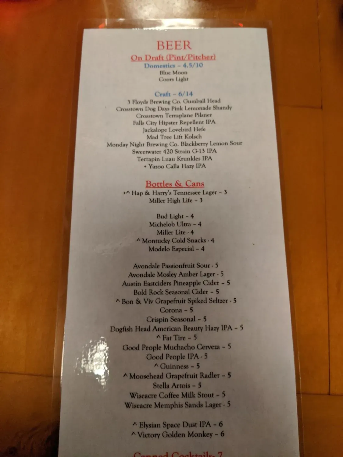 Menu 3