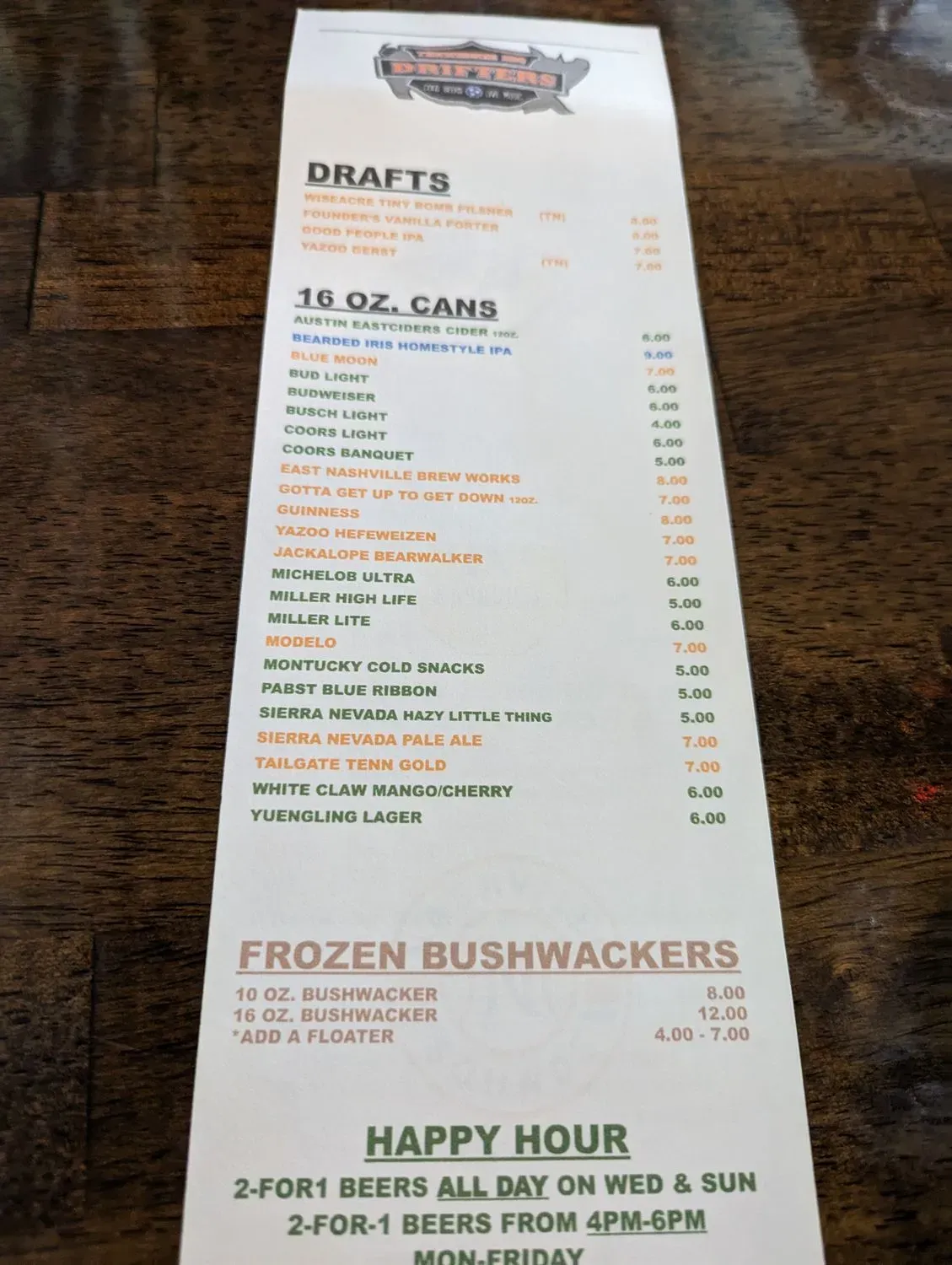 Menu 5