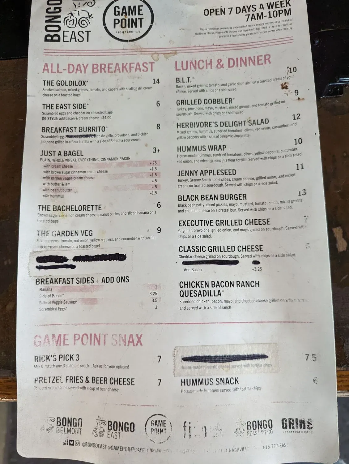 Menu 5