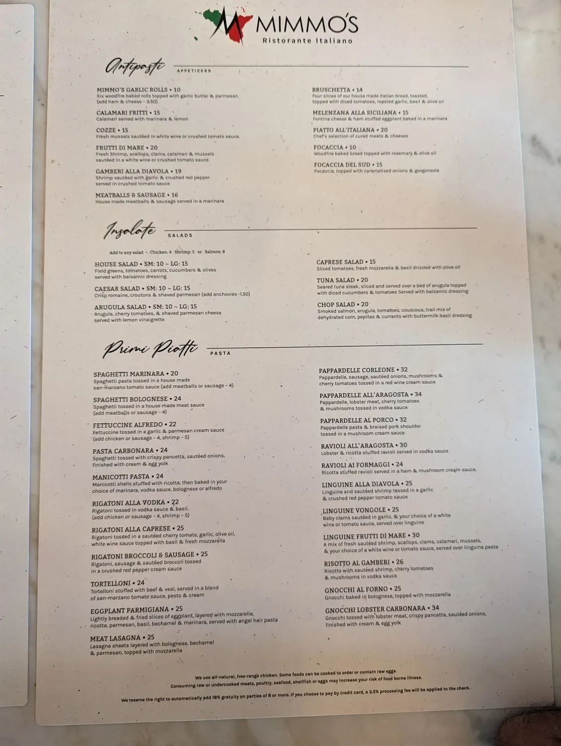 Menu 4