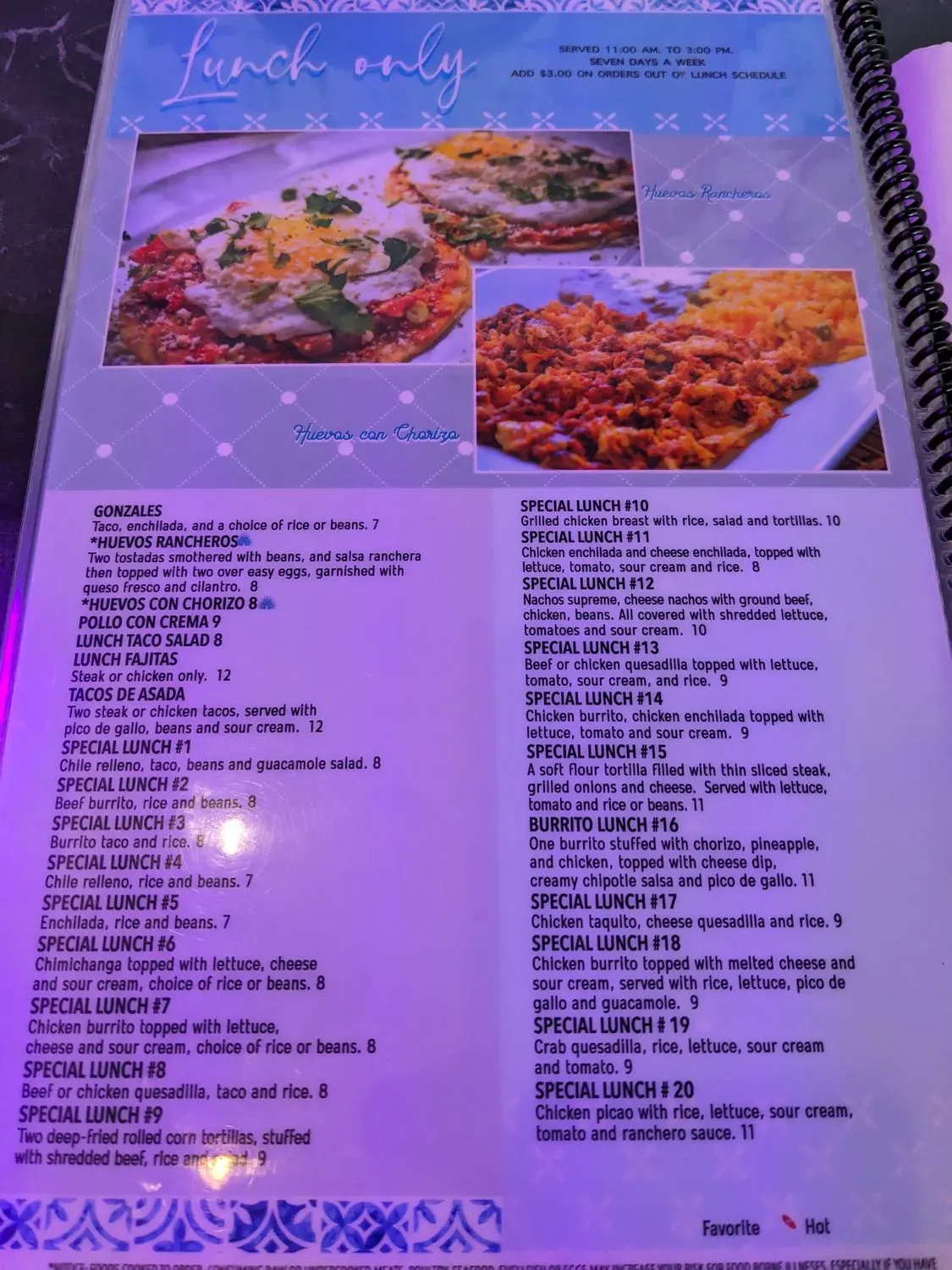 Menu 1