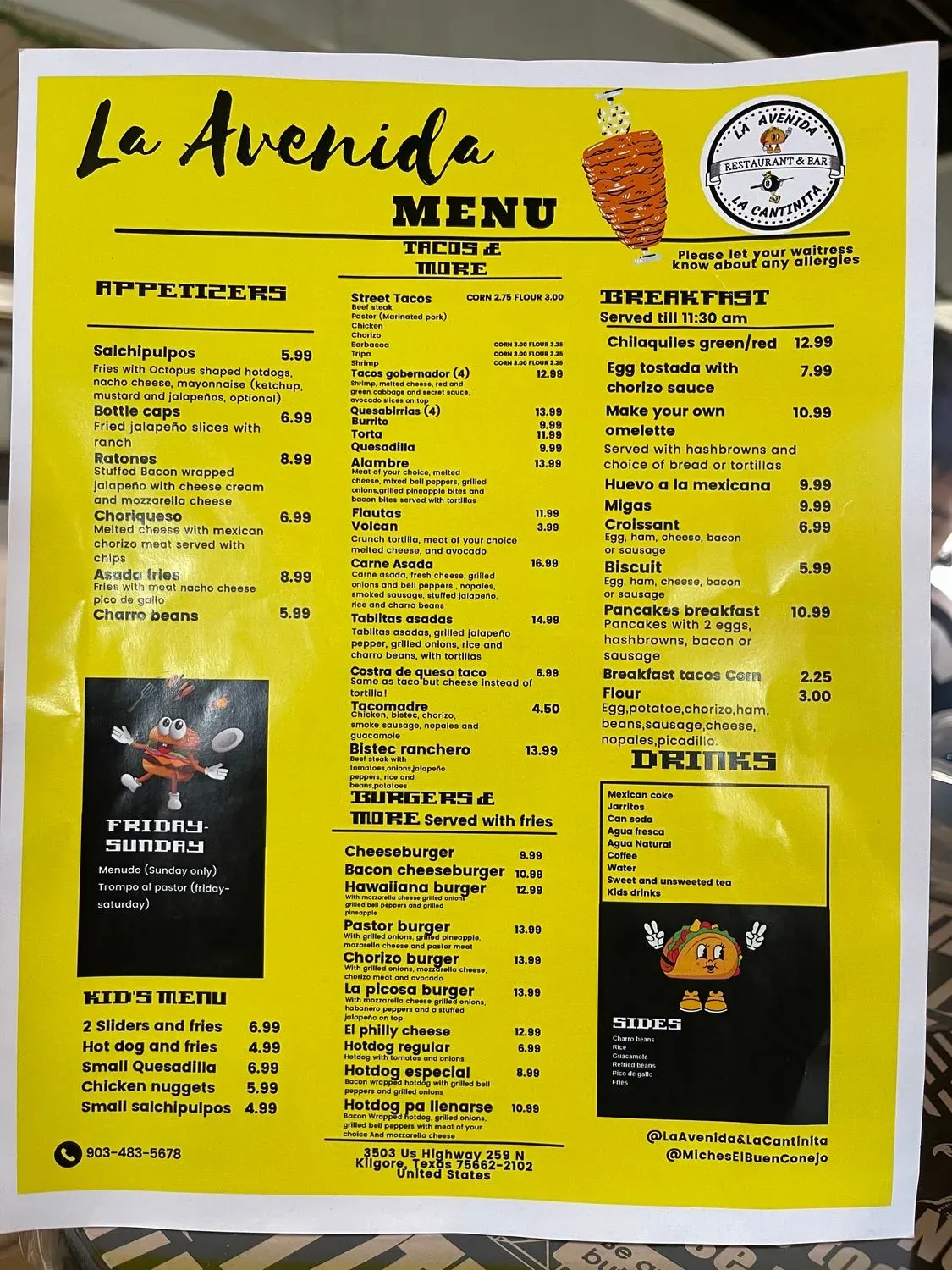 Menu 1