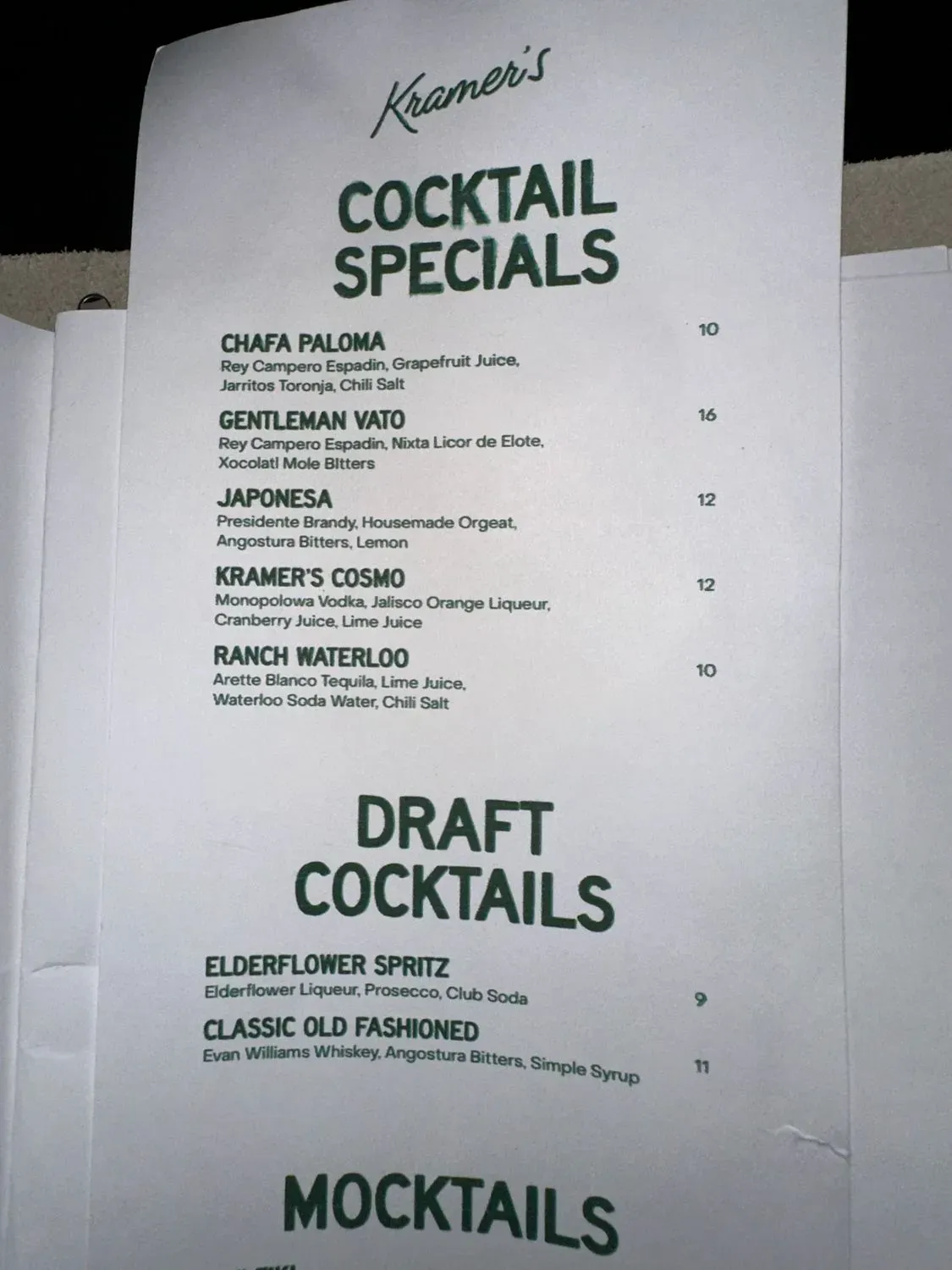 Menu 4