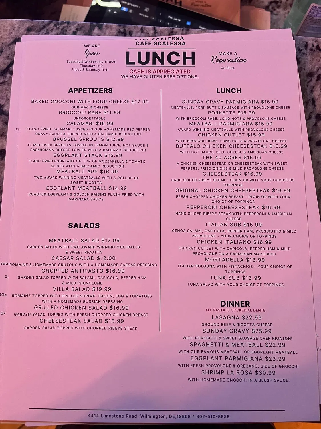 Menu 2