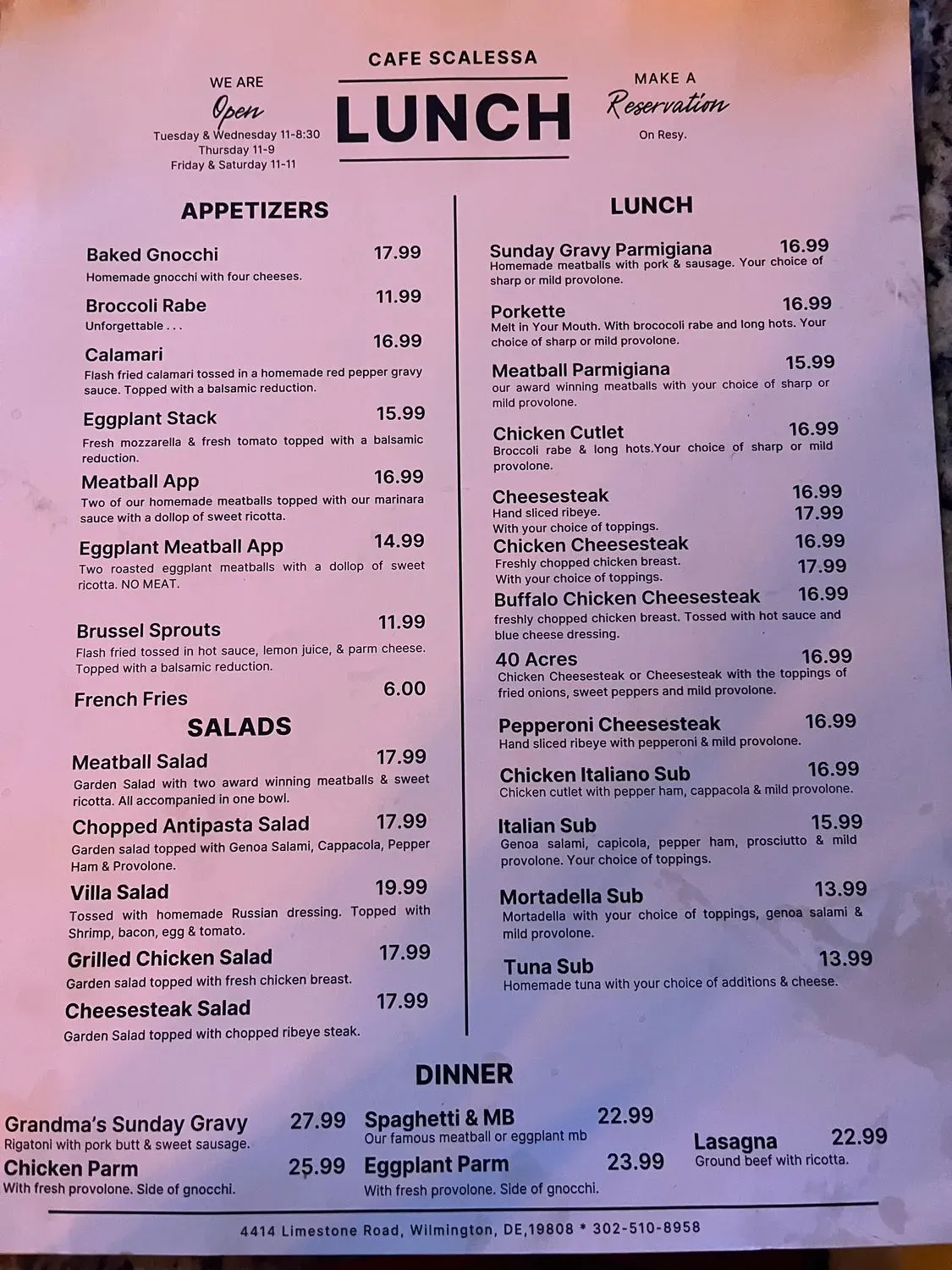 Menu 1