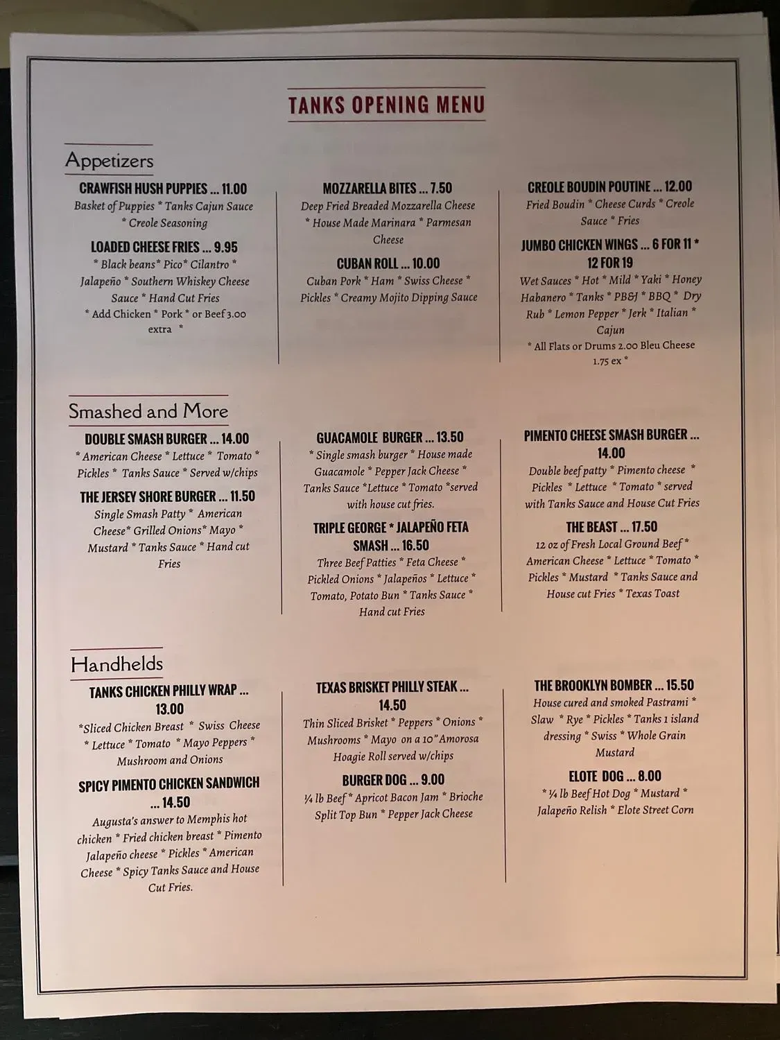 Menu 1