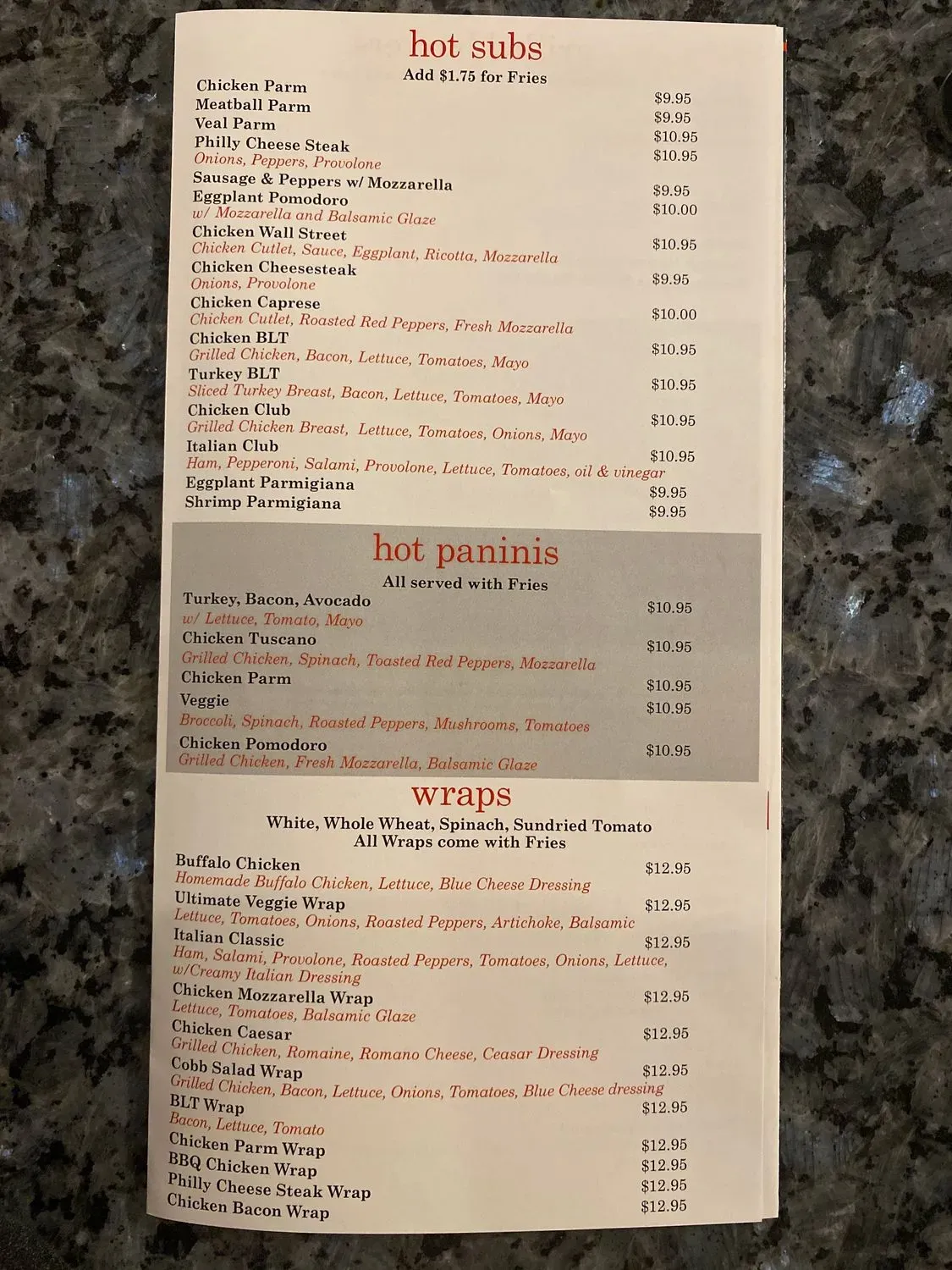 Menu 5