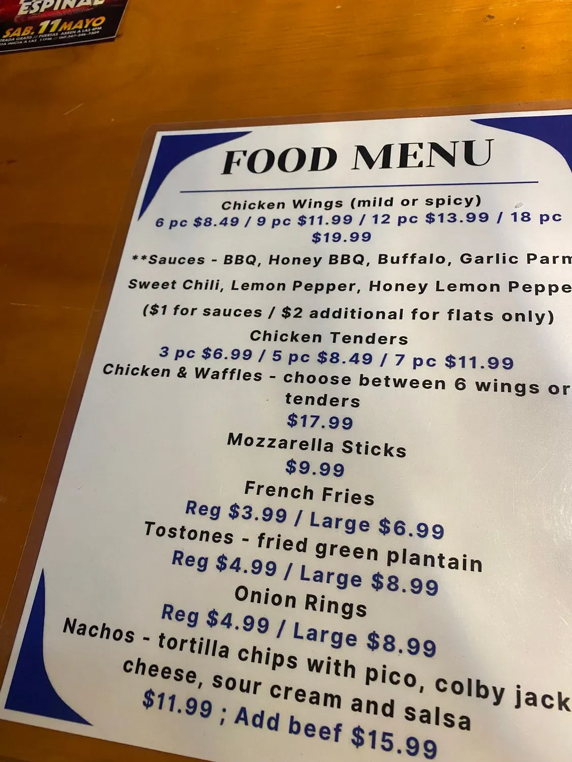 Menu 5