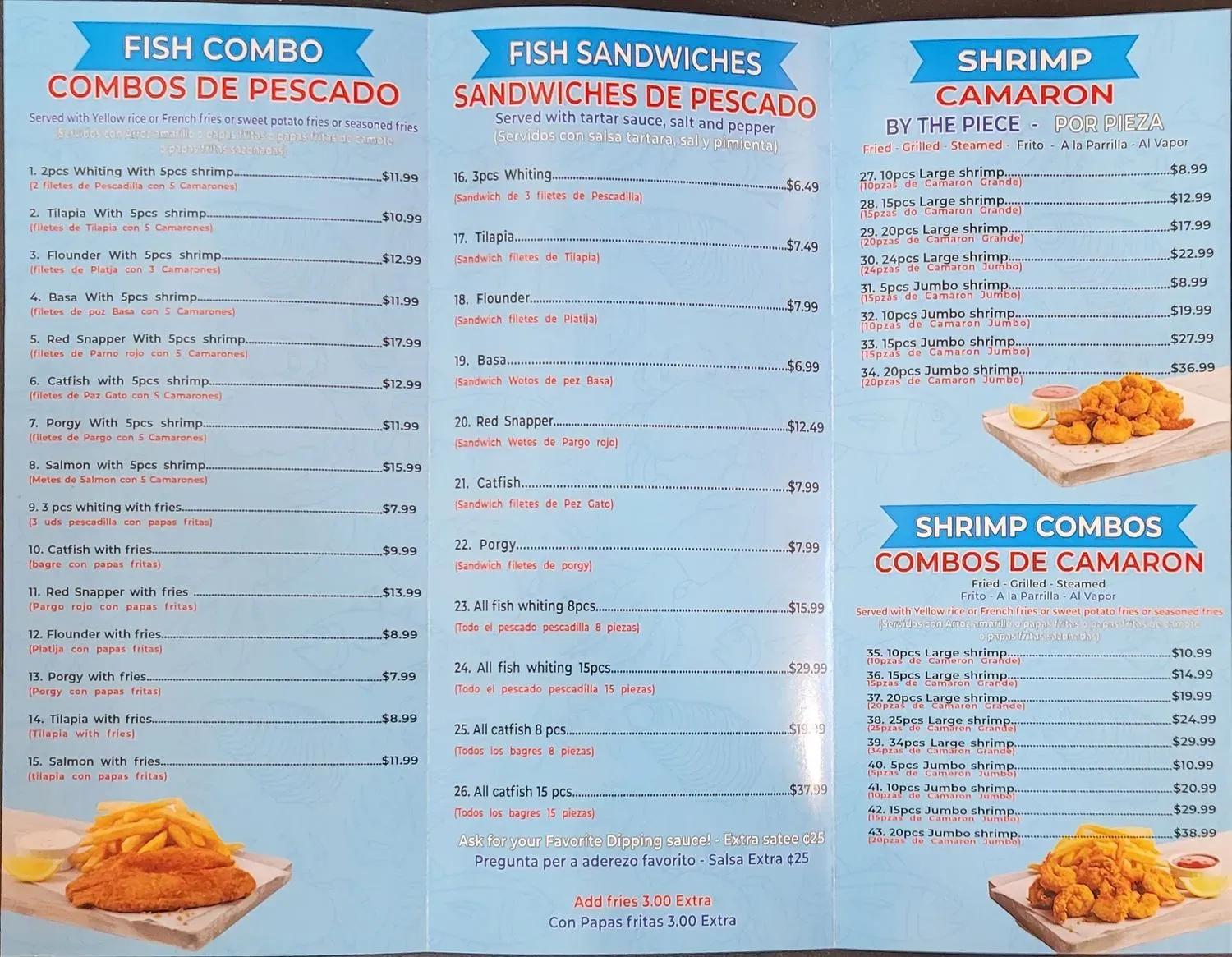 Anas Fish Market Menu - Updated March 2024