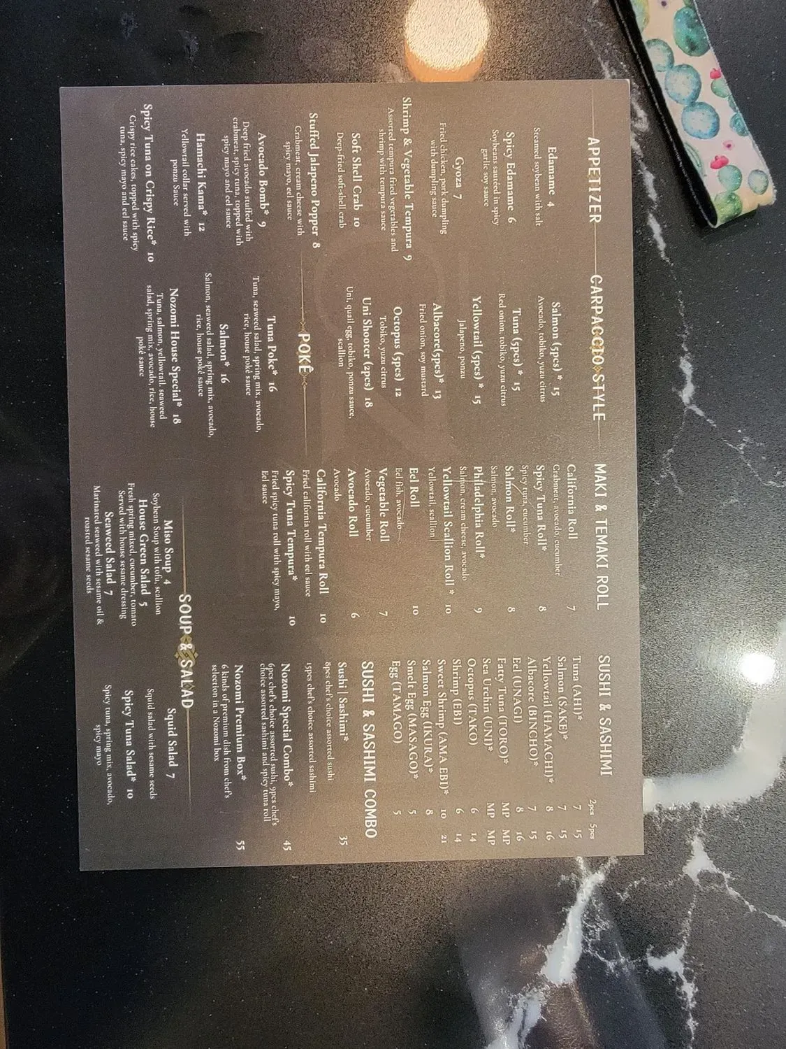 Menu 1