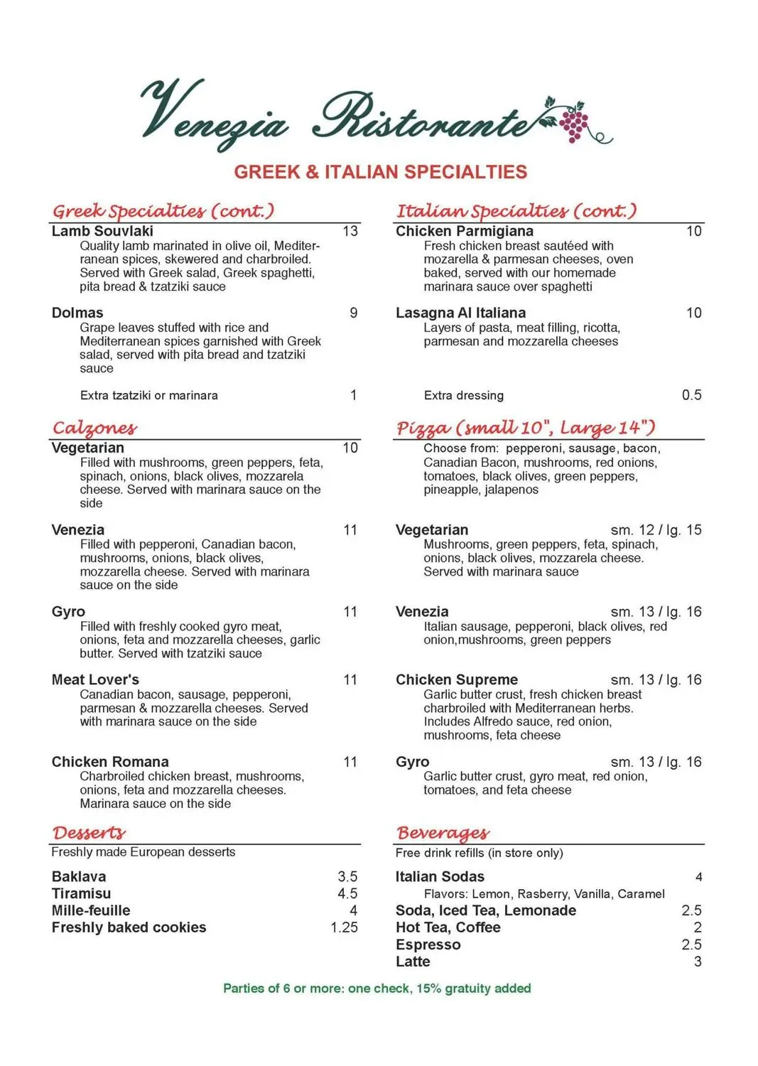 Menu 1