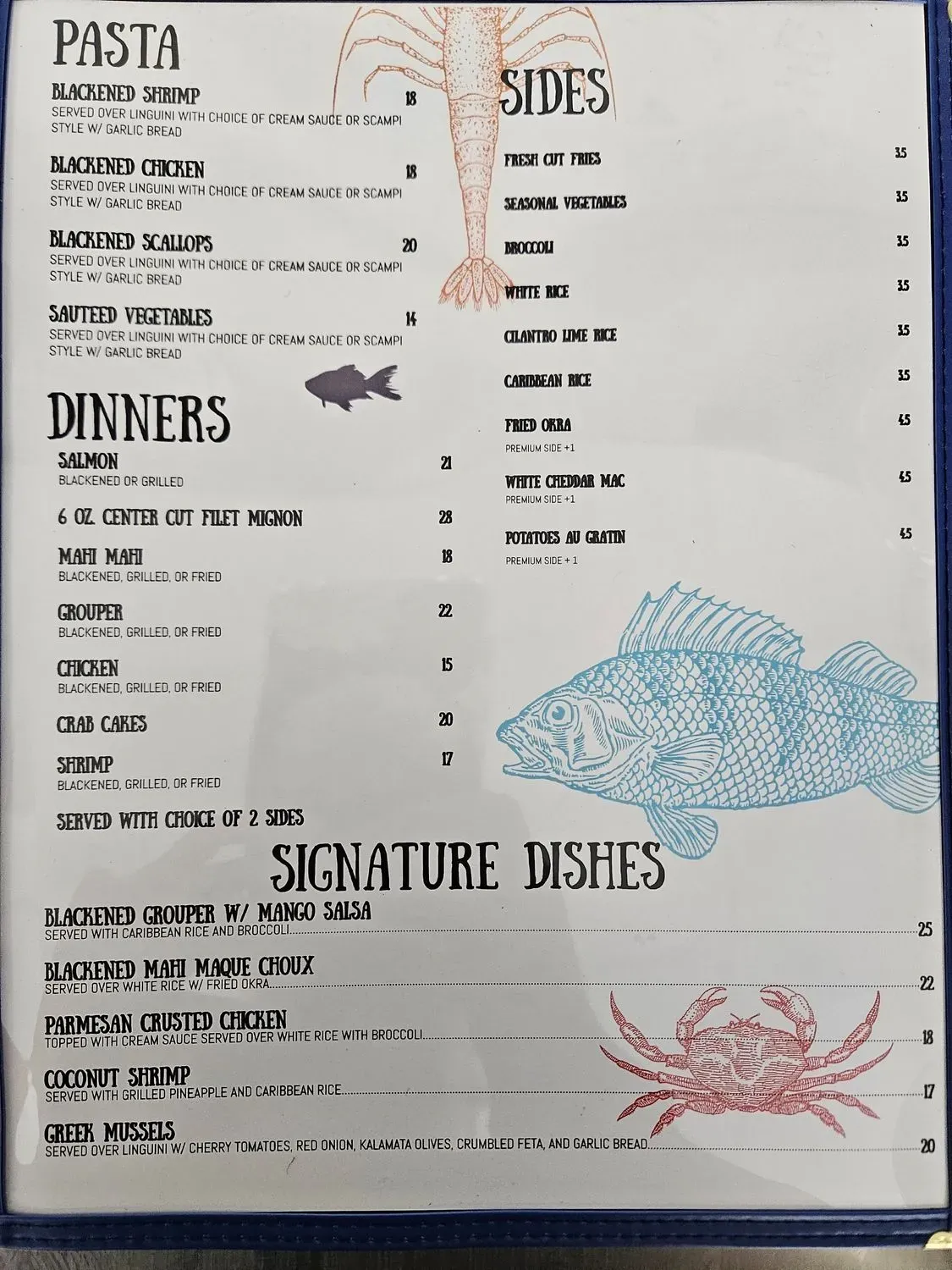 Bayside Seafood Grille Menu - Updated November 2025